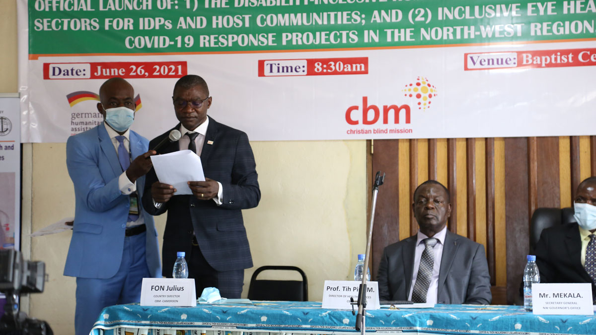 Country Director for CBM Mr Fon Julius reaffirms CBM's commitment to support all PwDs