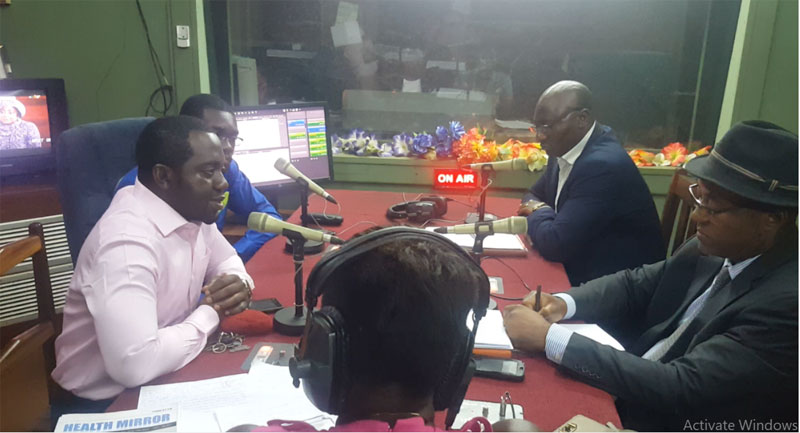 Dr. Epie Njume, Ferdinant Mbiydzenyuy and other public health experts on the airwaves of CRTV Yaounde