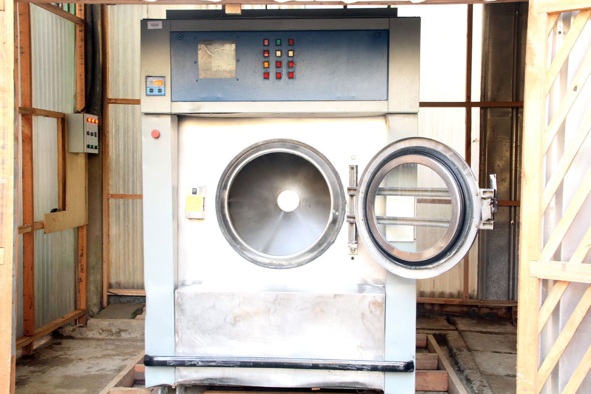 Laundering linen is made easier with an Industrial Washer