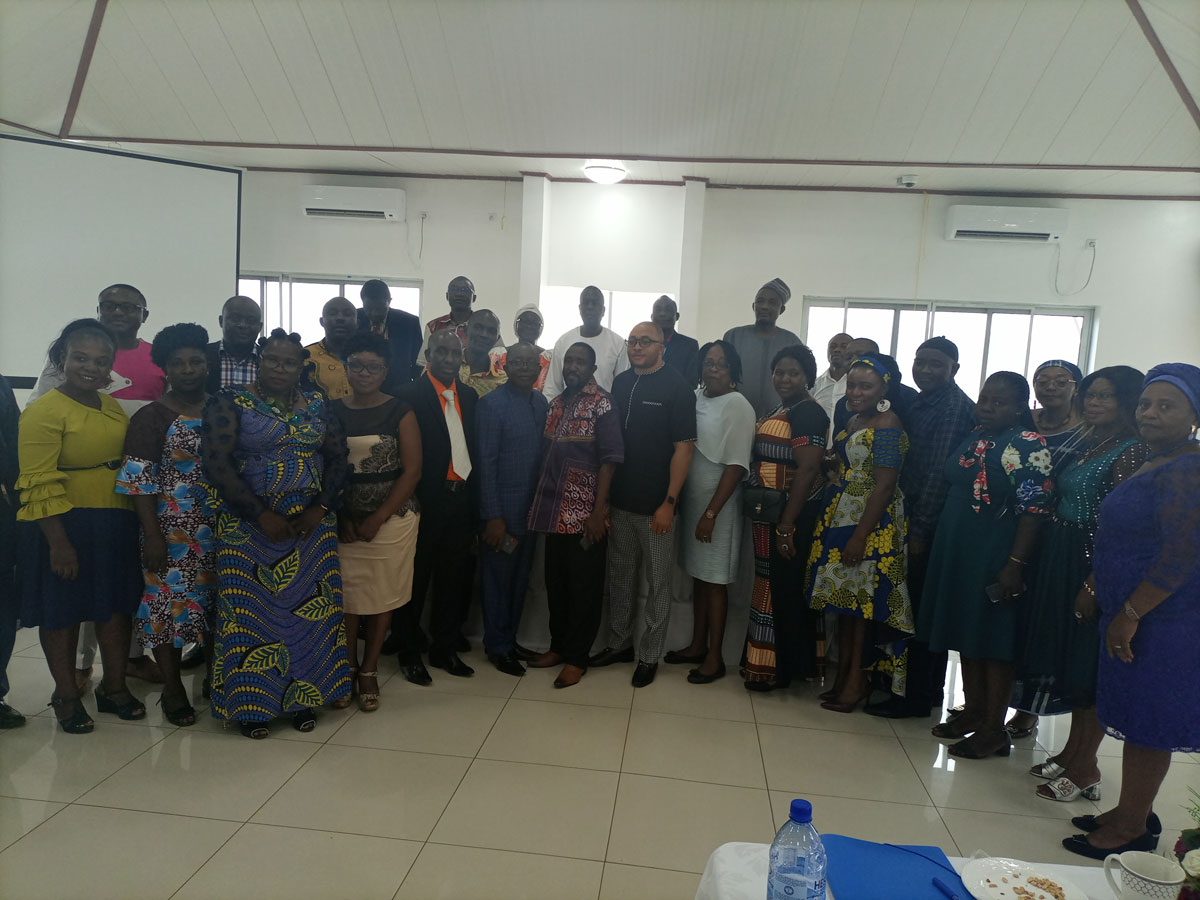Academia, government representatives, regional delegates and CBC health services managers pose after learning event
