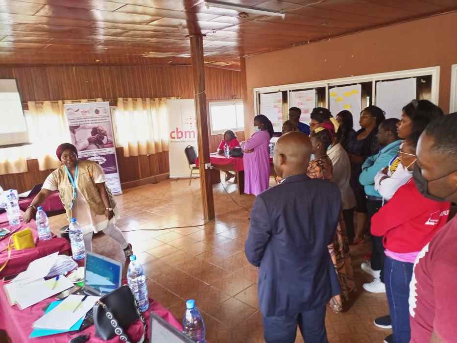 Bamenda Workshop Lead Facilitator drilling participants on the effects of SGBV