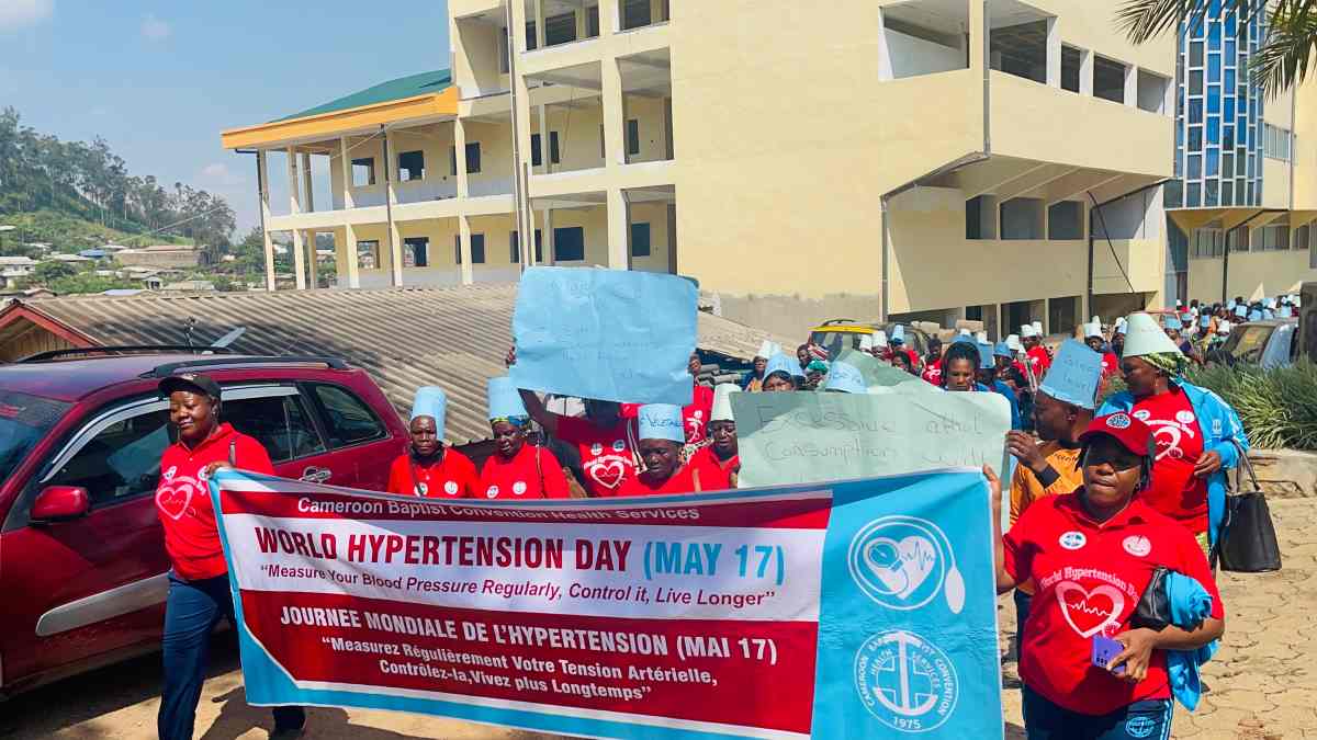 Hypertensive support group members march to create awareness