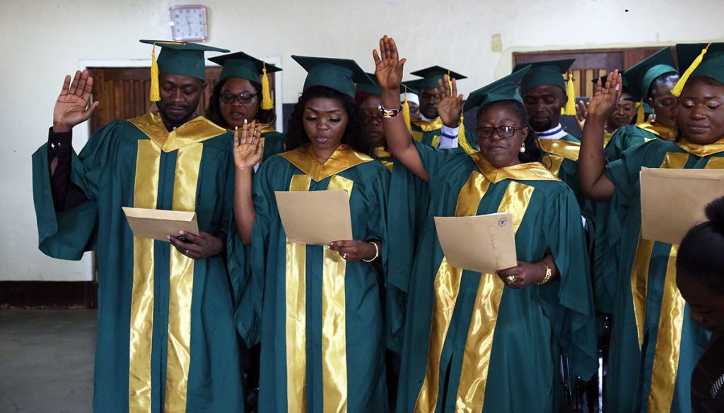Social Work Graduates Pledge to abide to the tenets of the job