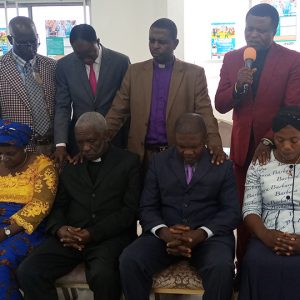 CBC Church Ministers praying for pastors and wives