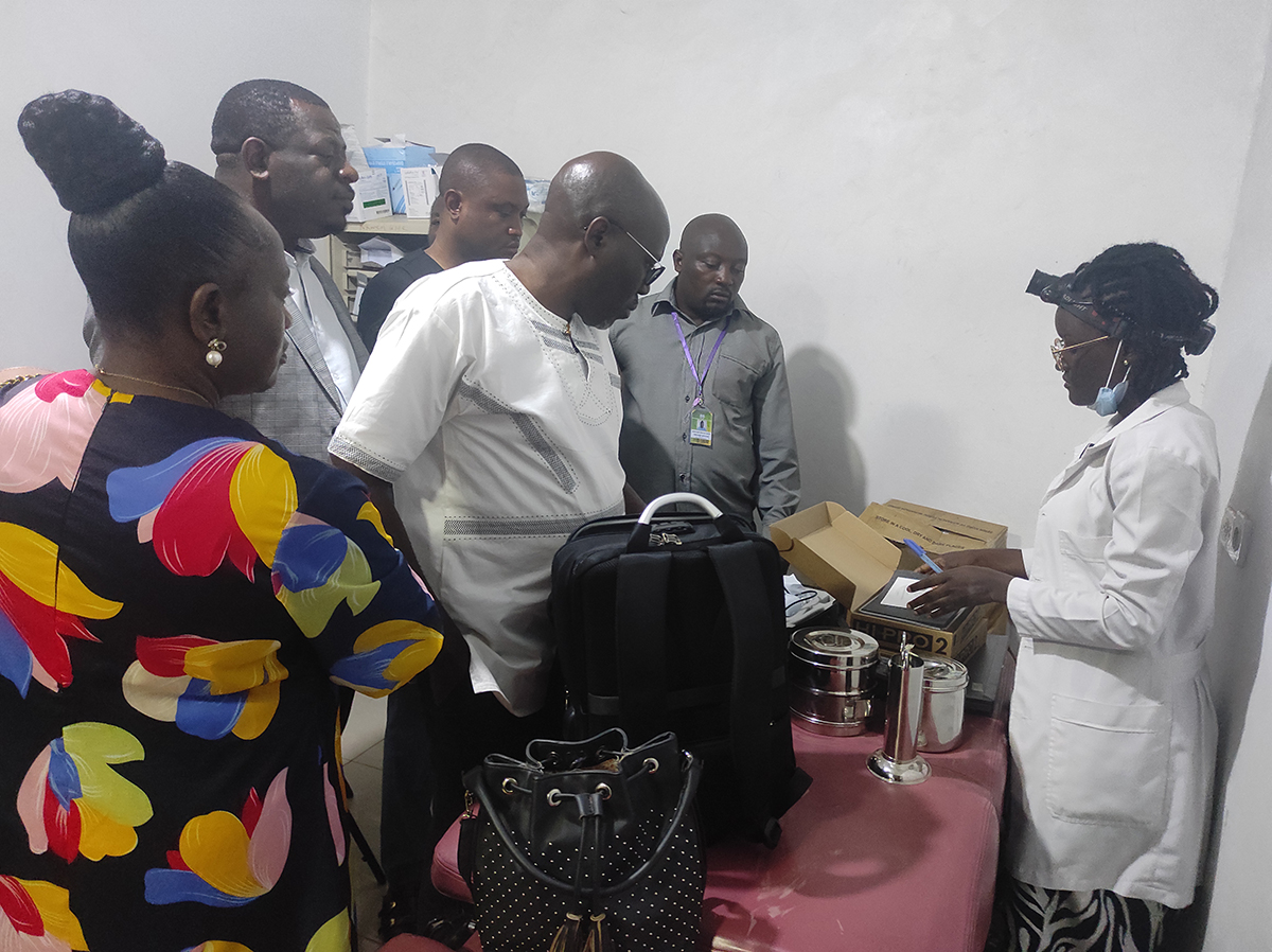 CBM Cameroon team assesses donated equipment in some departments at Nkwen Baptist Hospital