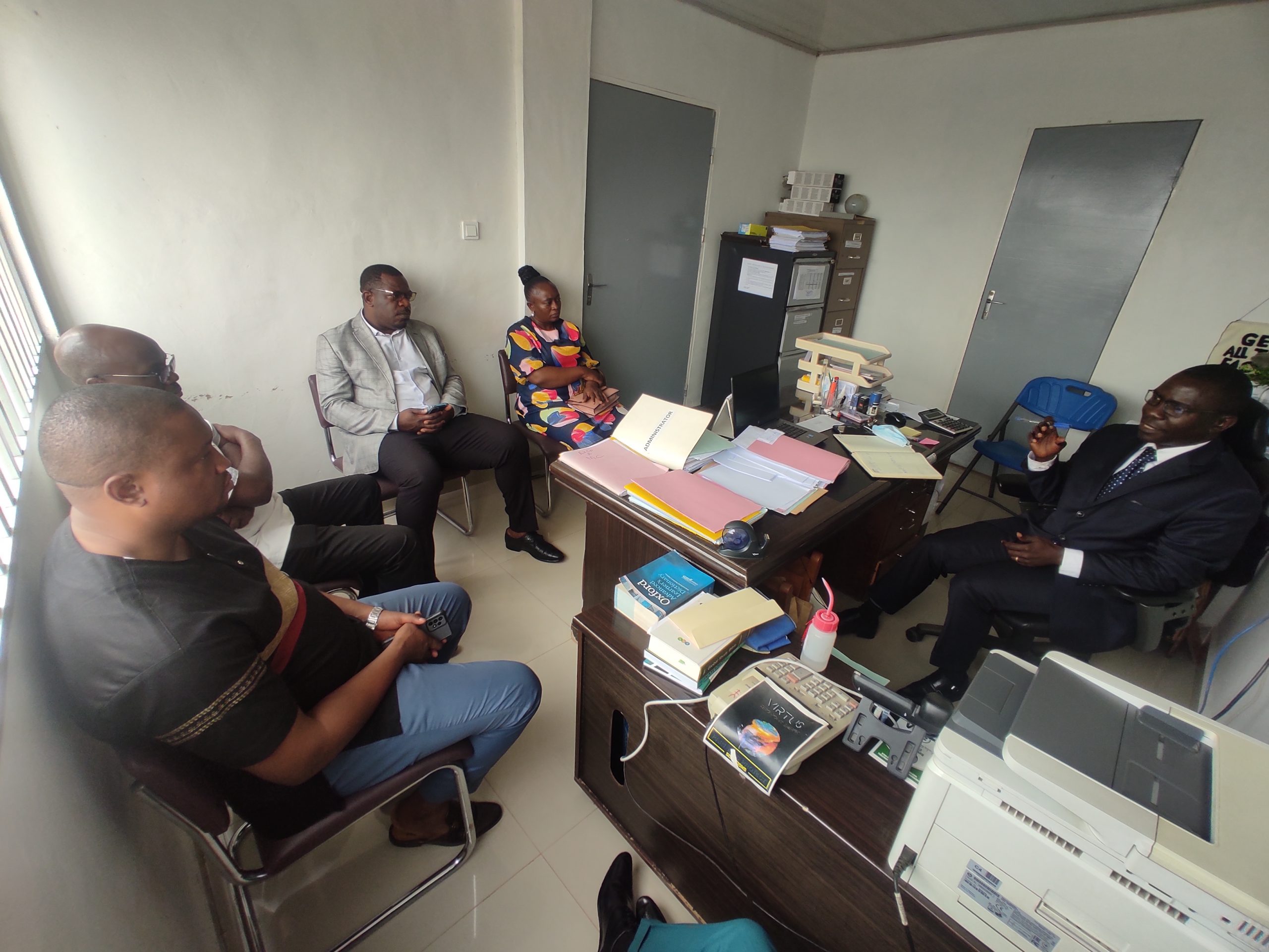 Nkwen Baptist Hospital Administrator receives CBM Cameroon team