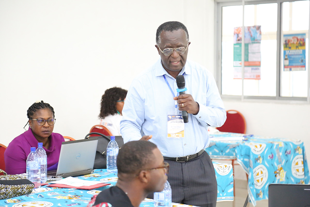 Paediatric Adviser Dr. Tene making a presentation