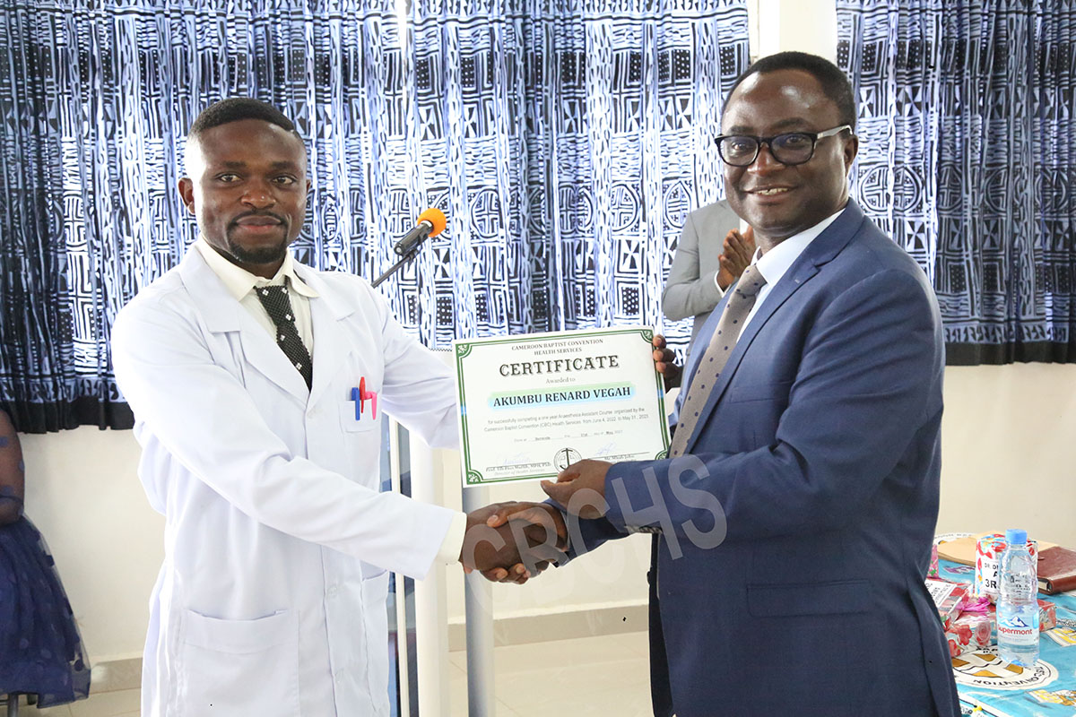 DDAF awarding and congratulating a graduand