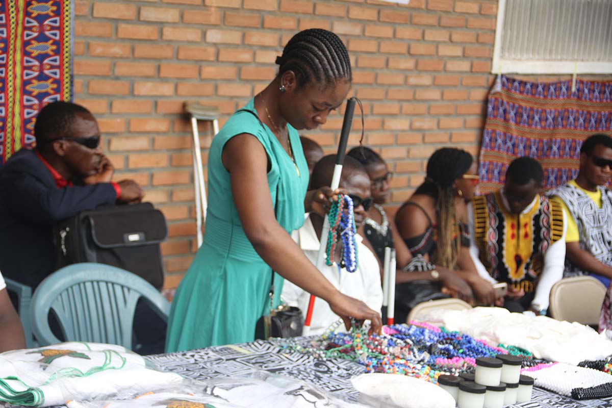 Youths with disabilities display their crafts
