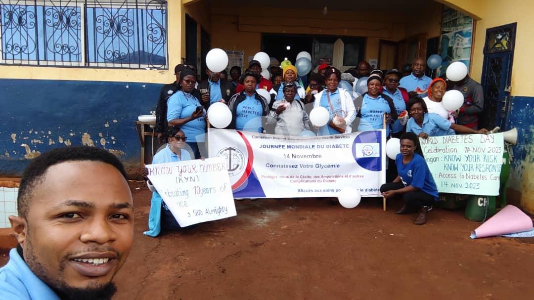 Bafousam Baptist Hospital Pose for a photo after a long walk to mark the celebration