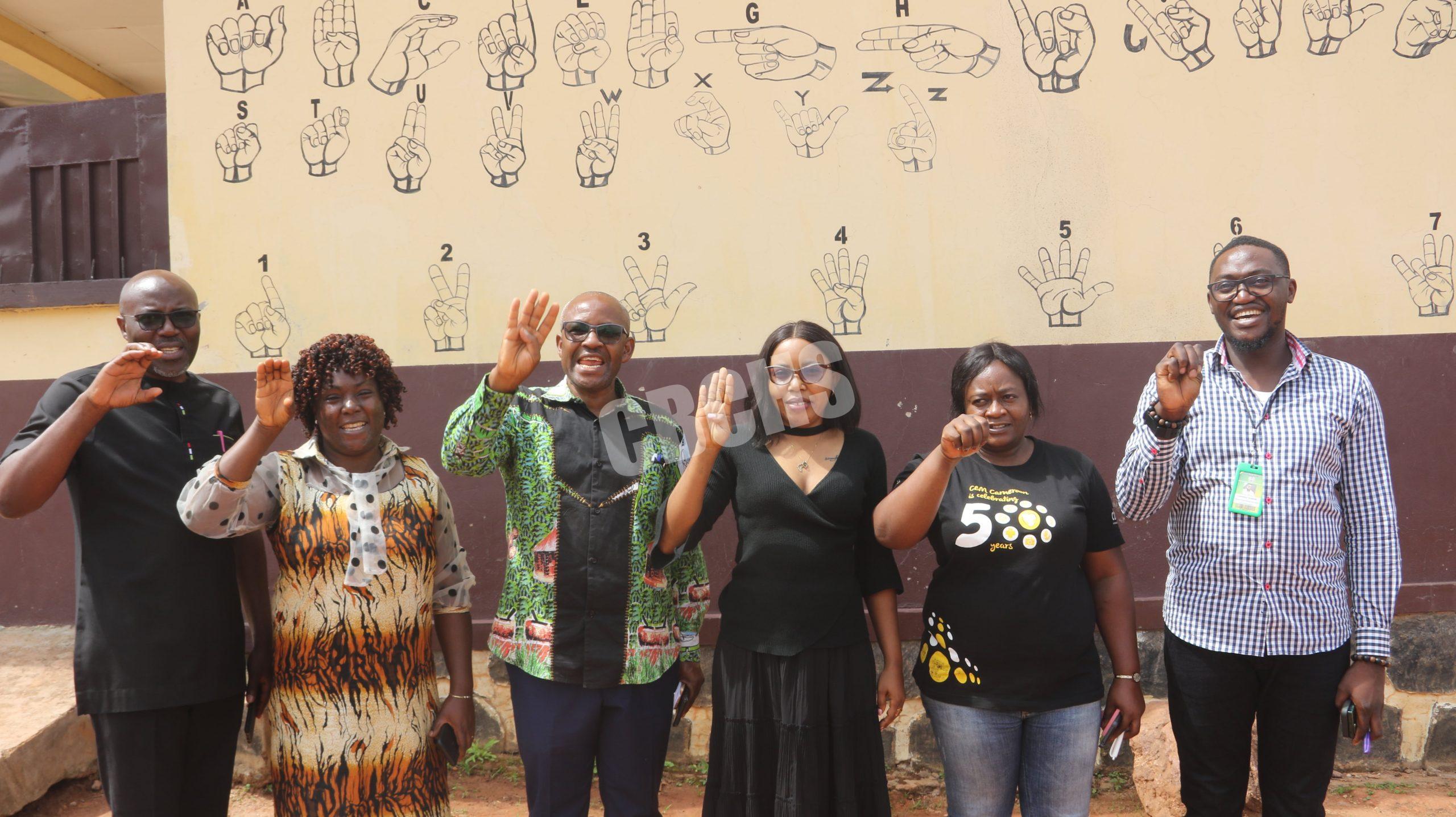 CBM visiting team applauding the GBHS Bamenda Resource Center for maintaining standards