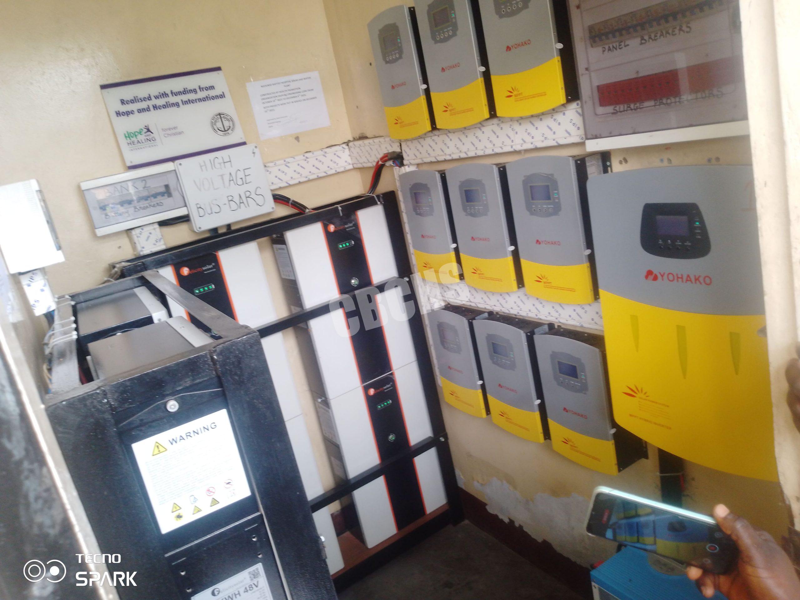 Solar panels control room