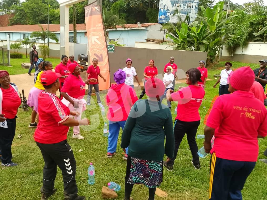 Staff of Ekoumdoum Baptist Hospital burning out calories World Hypertension Day