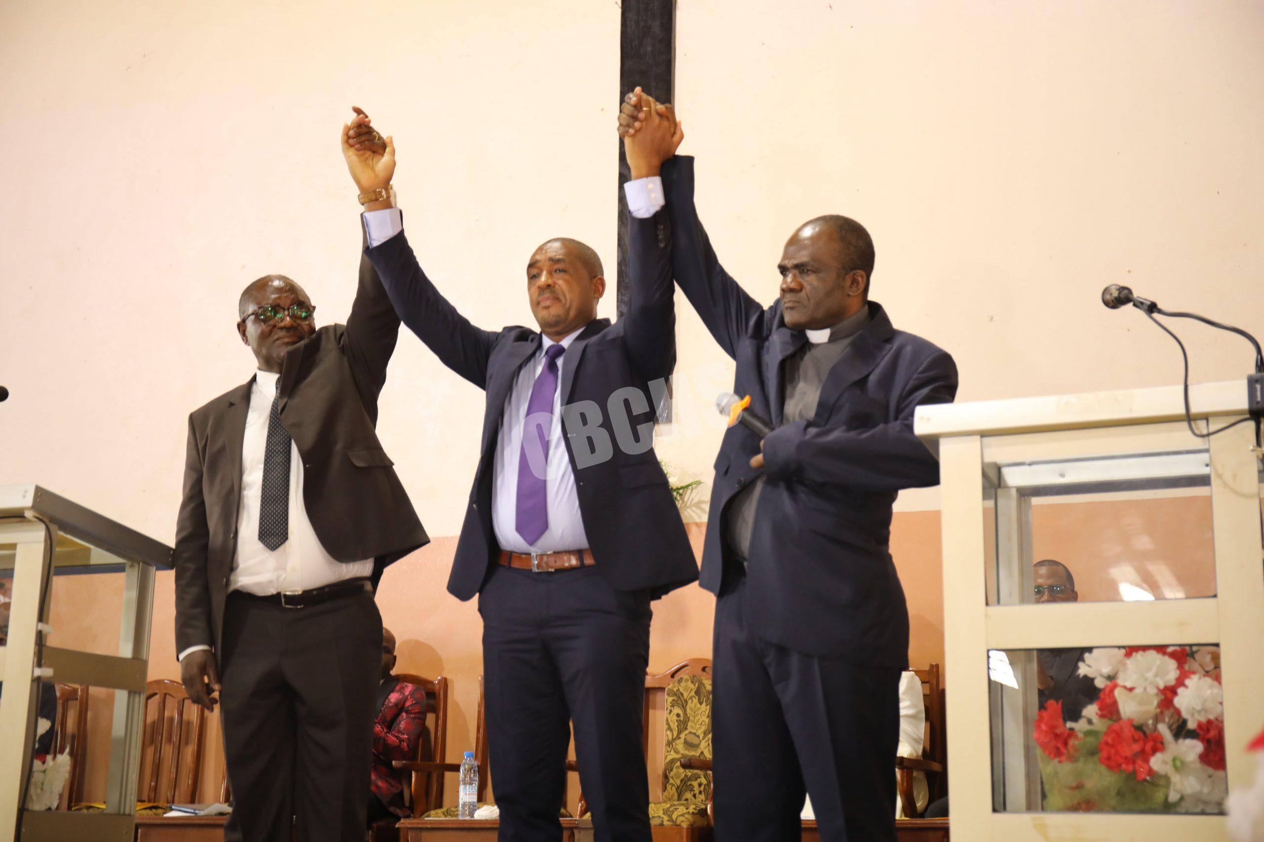 CBC chairman and Executive President present the installed Director of Health Services