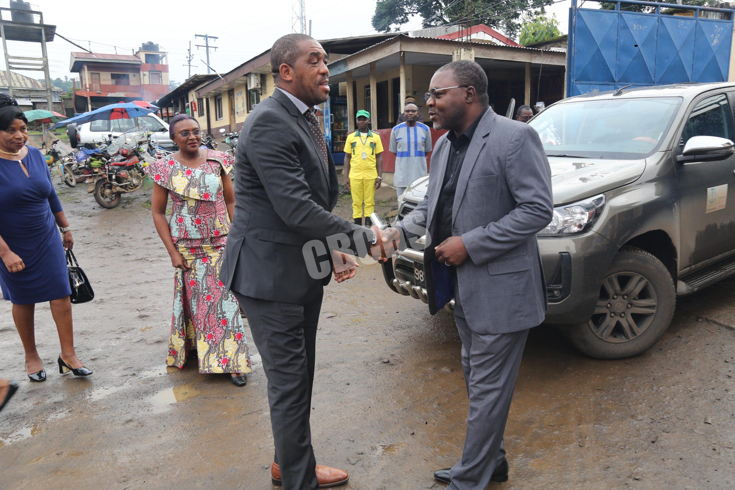 BHM Administrator, Mr. Tosam Ephraim welcoming the DHS & team