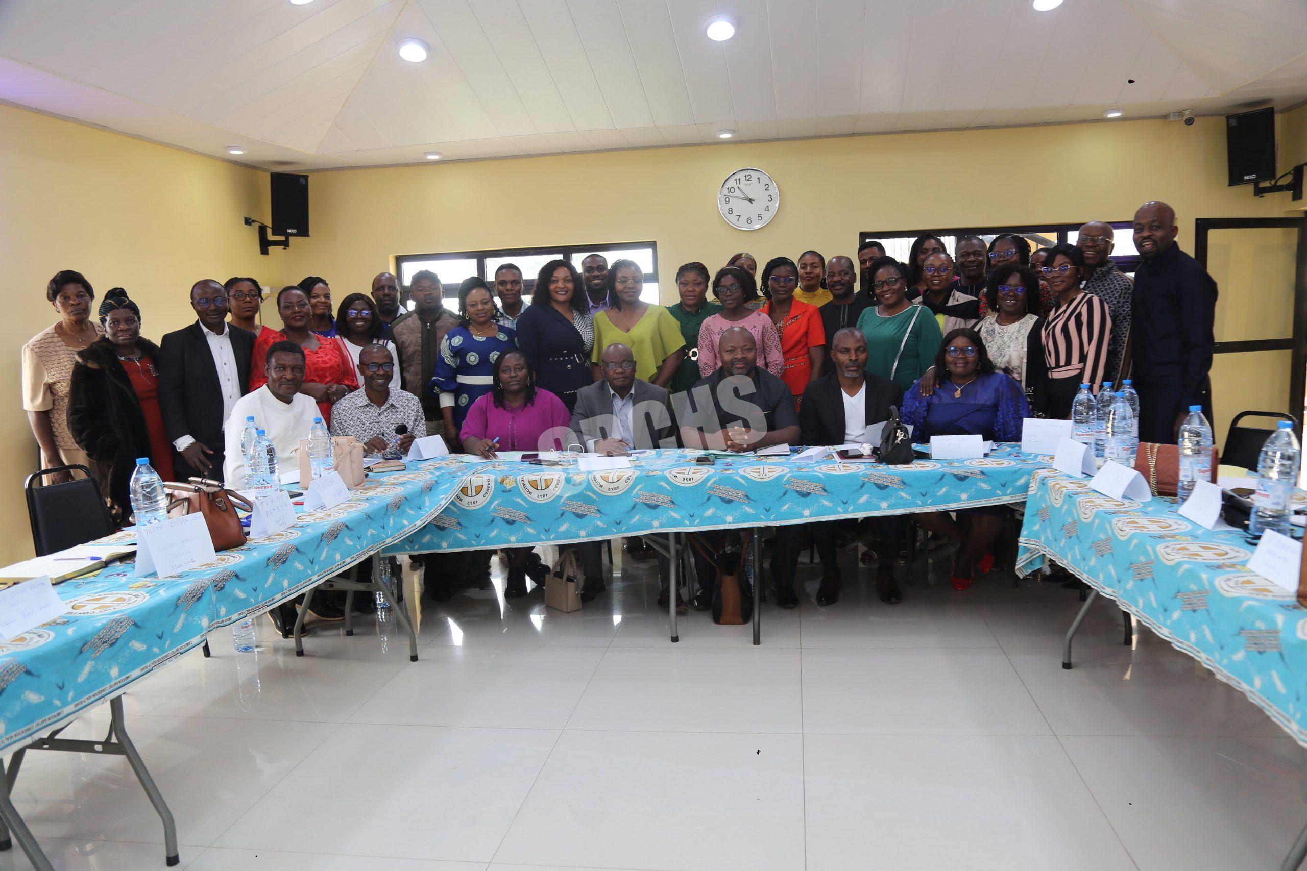 Cross Section of CBC HS CNA Chapter Pose with Administration