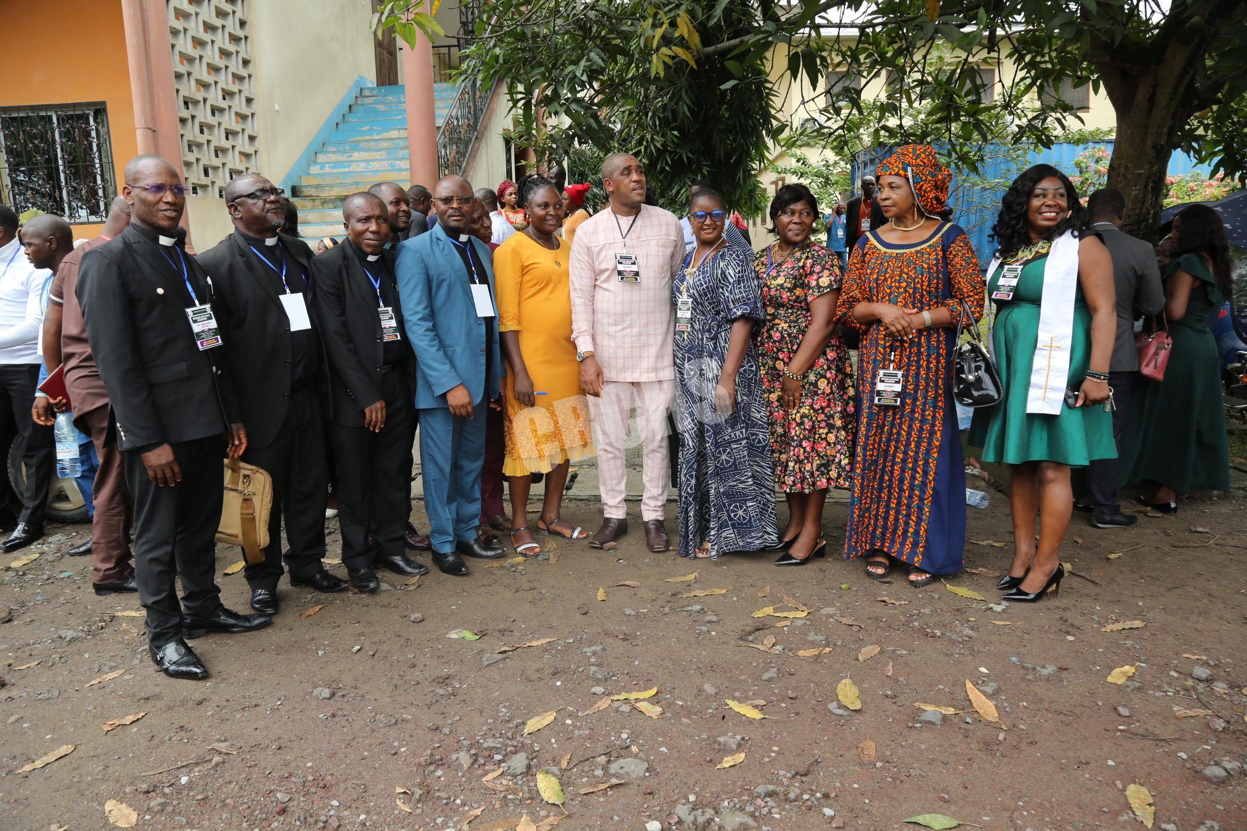 Director of Health Services, Mr Ngum, CBCHS Board chair and Vice, and other representatives of the Health Services at the Minister's conference