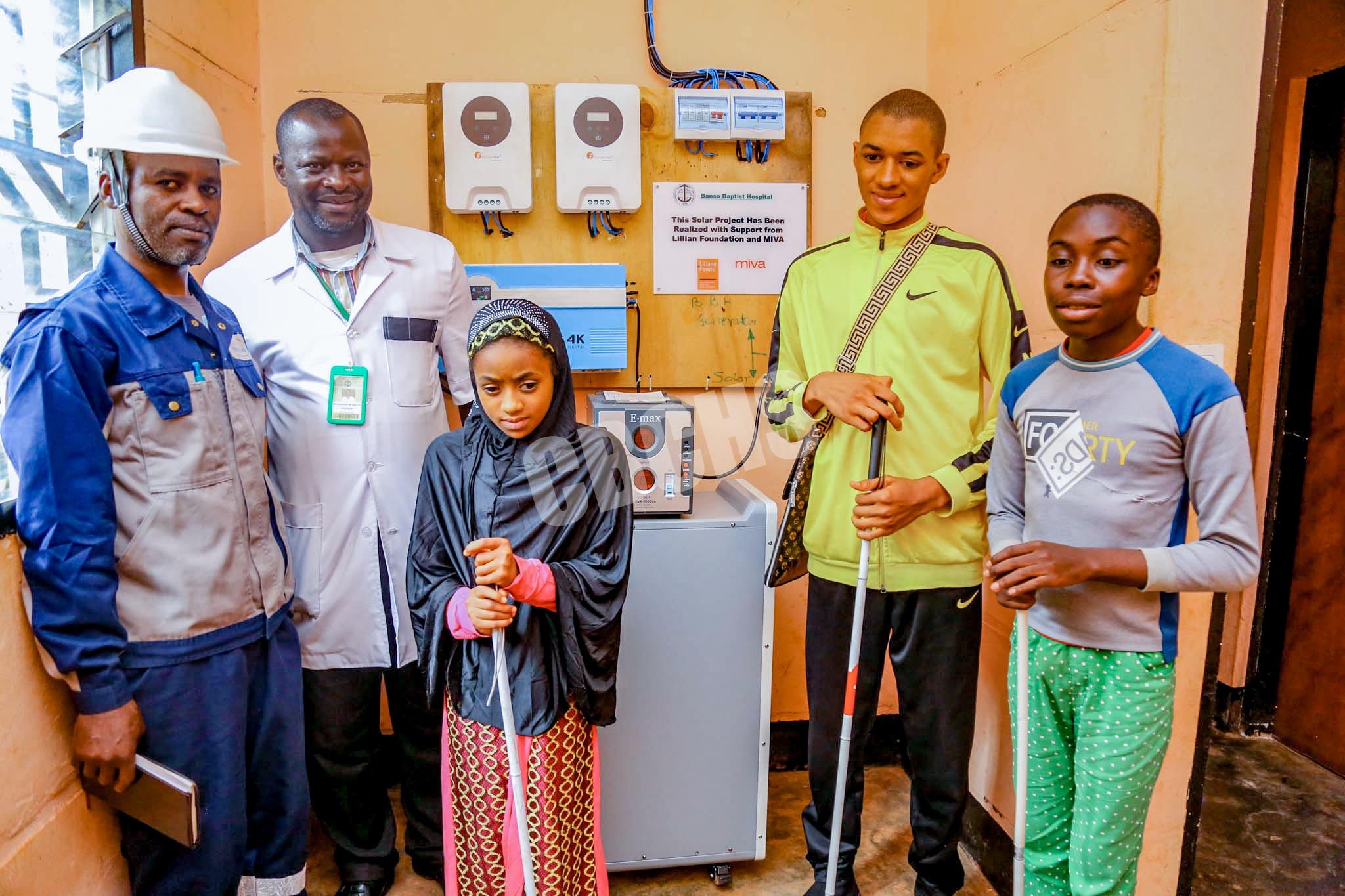 Beneficiaries are presented the Solar plant battery room