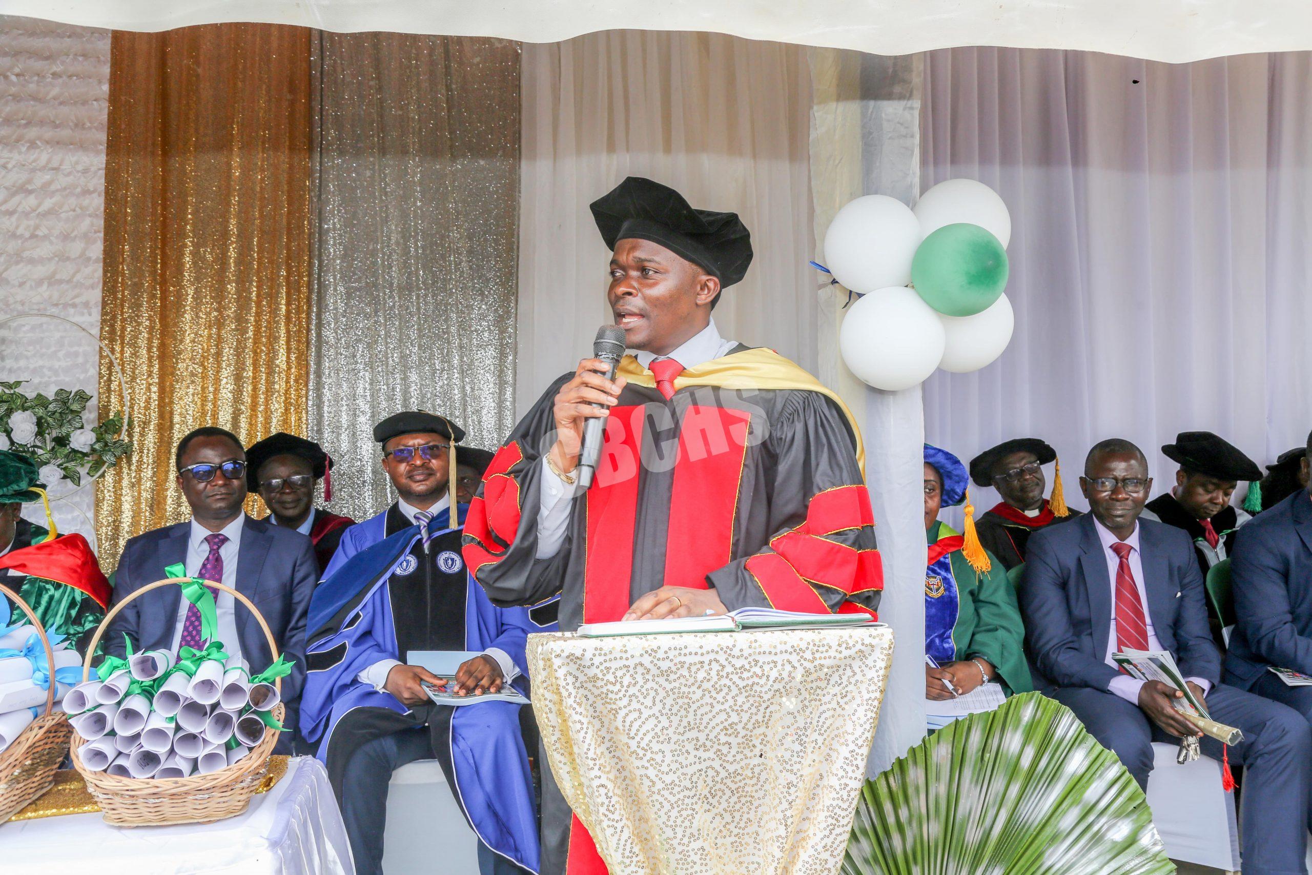 Dr. Mokake Martin Divine delivering the Academic Discourse