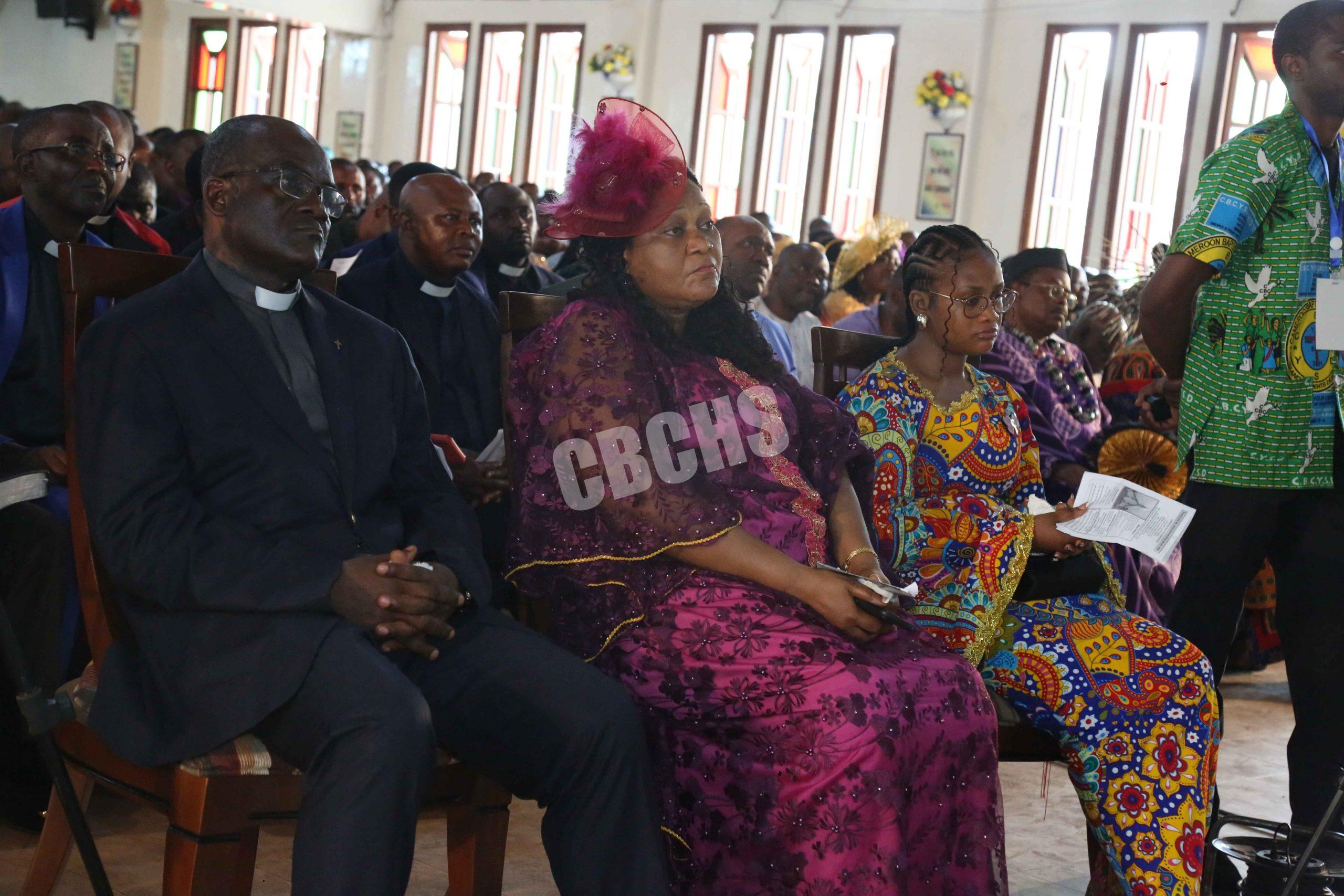The Nditemeh family listening to the message keenly