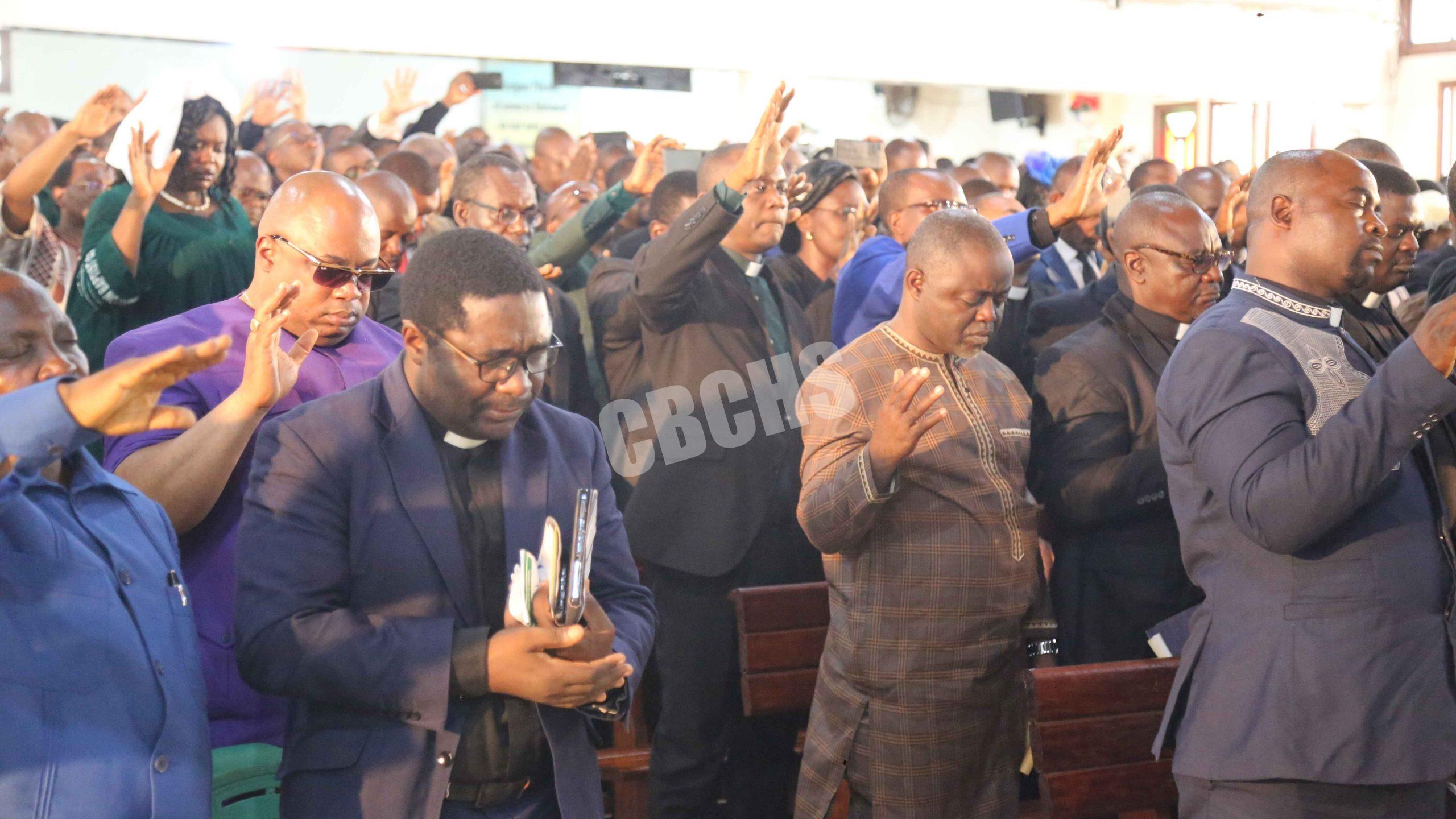The church praying for the outgoing CBC Executive President 3