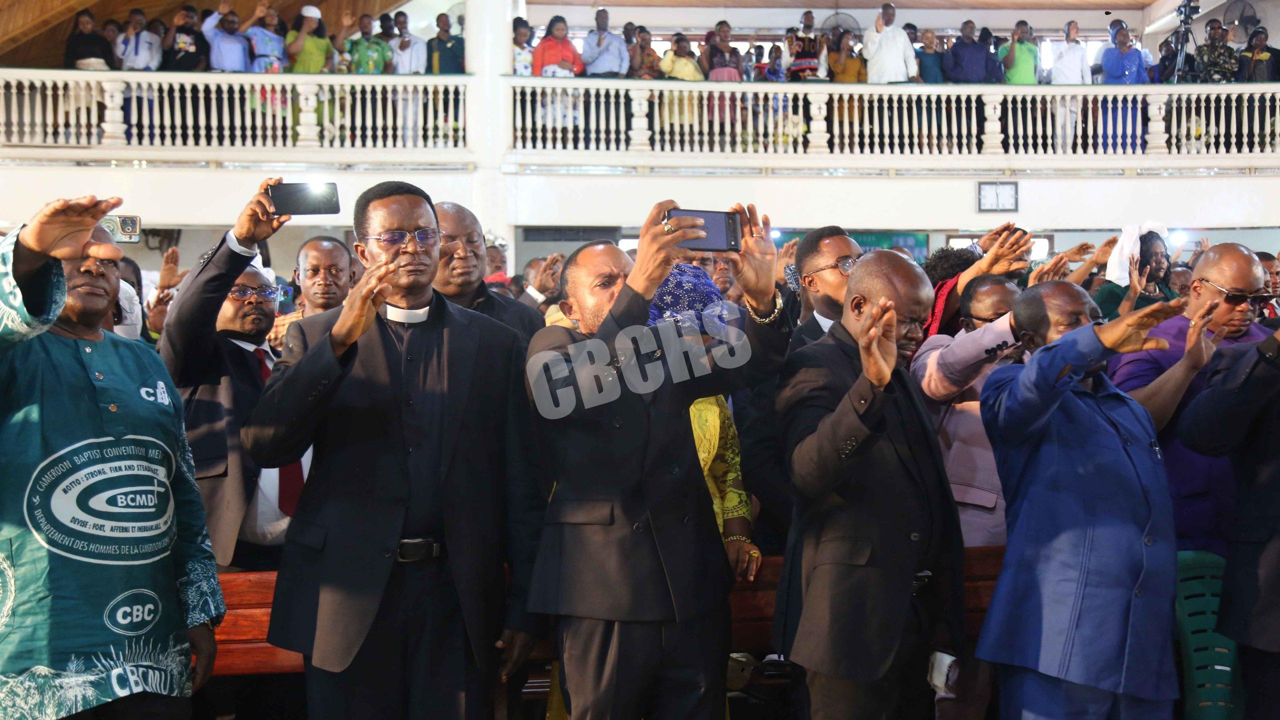 The church praying for the outgoing CBC Executive President