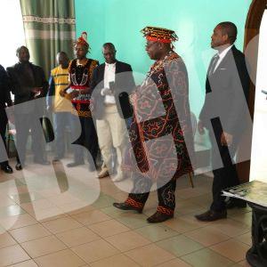 showcasing of gift by the Director and Mr Alfred