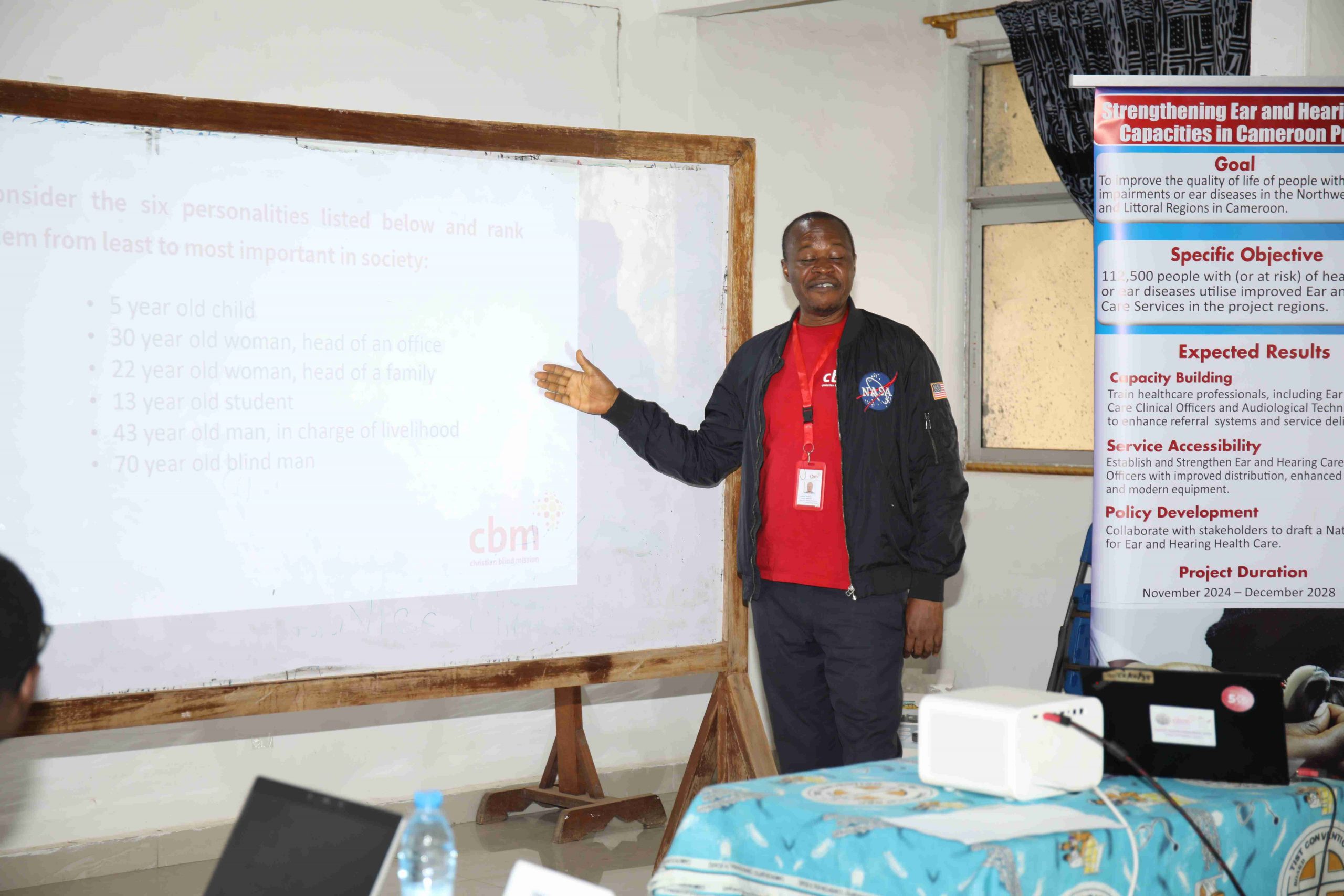 Lead facilitator drilling staff on safeguarding principles