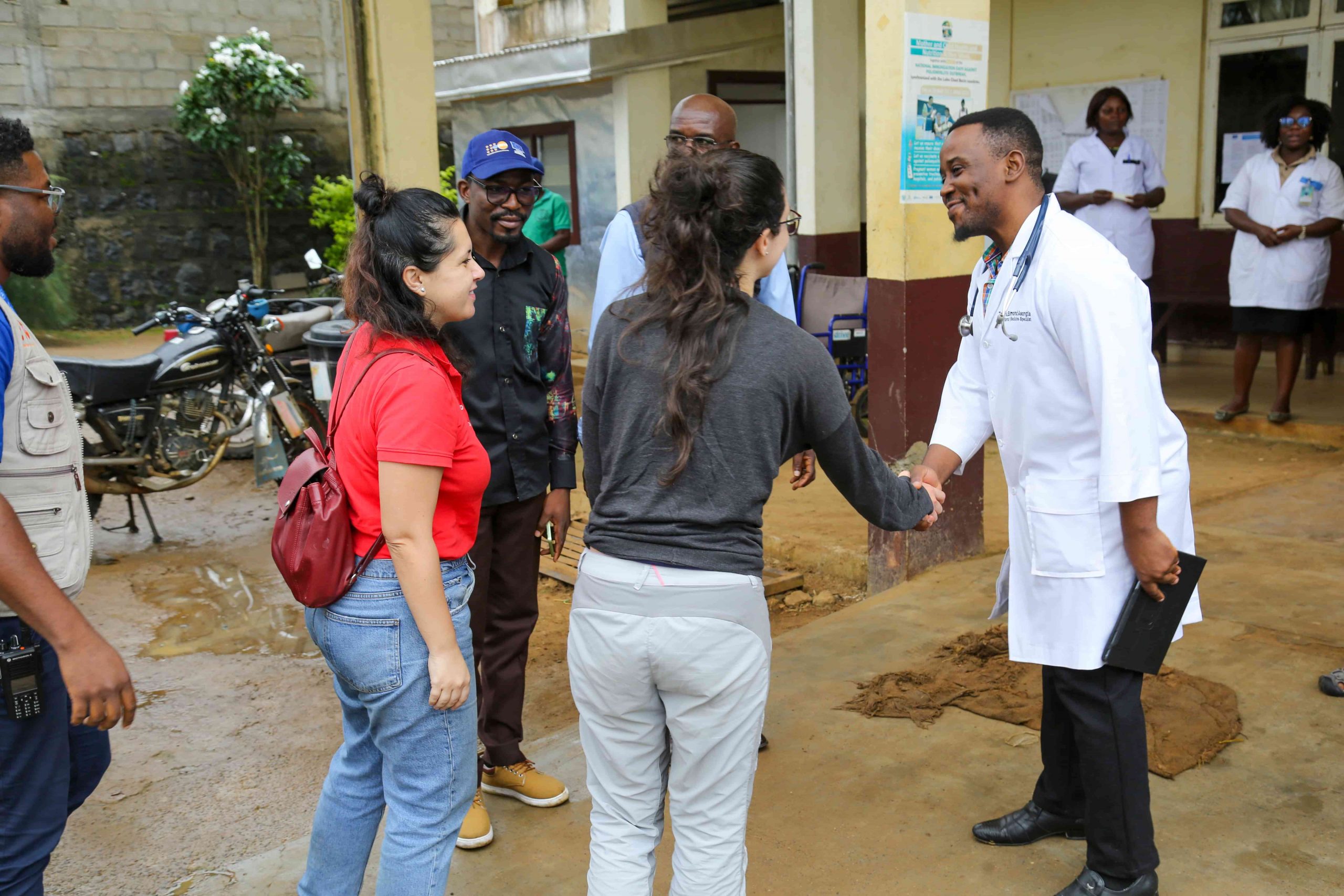 European Union (ECHO) officials arrive Kumba Baptist Hospital