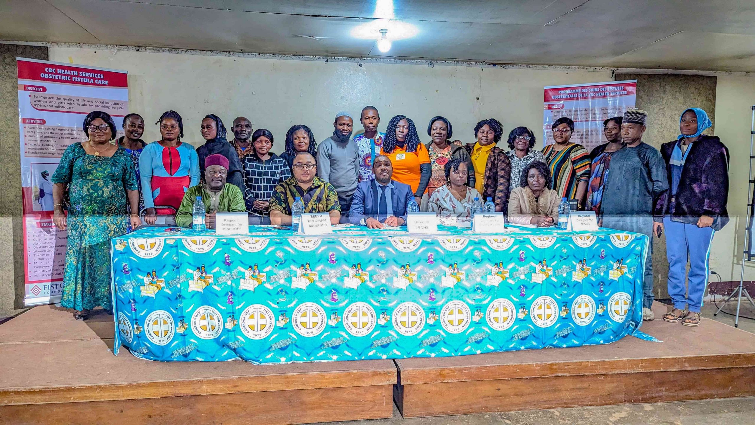 Participants pose to immortalize project launch in Bamenda