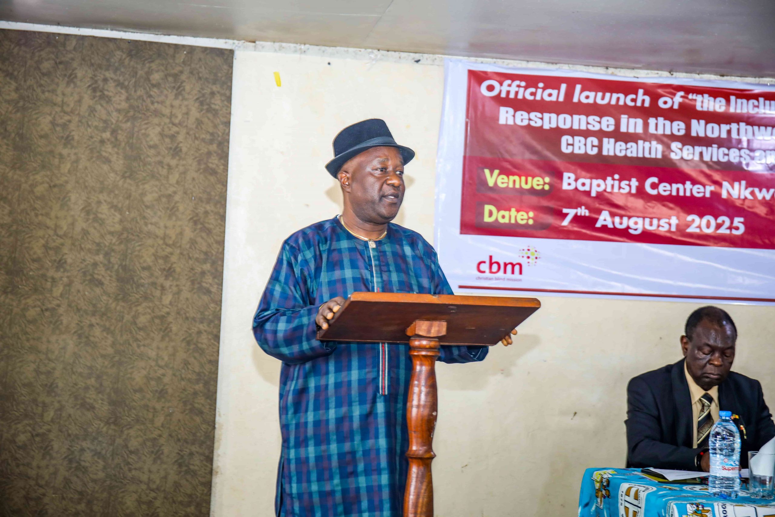 Regional Delegate of MINPROF commending the CBCHS and Funders for the new project