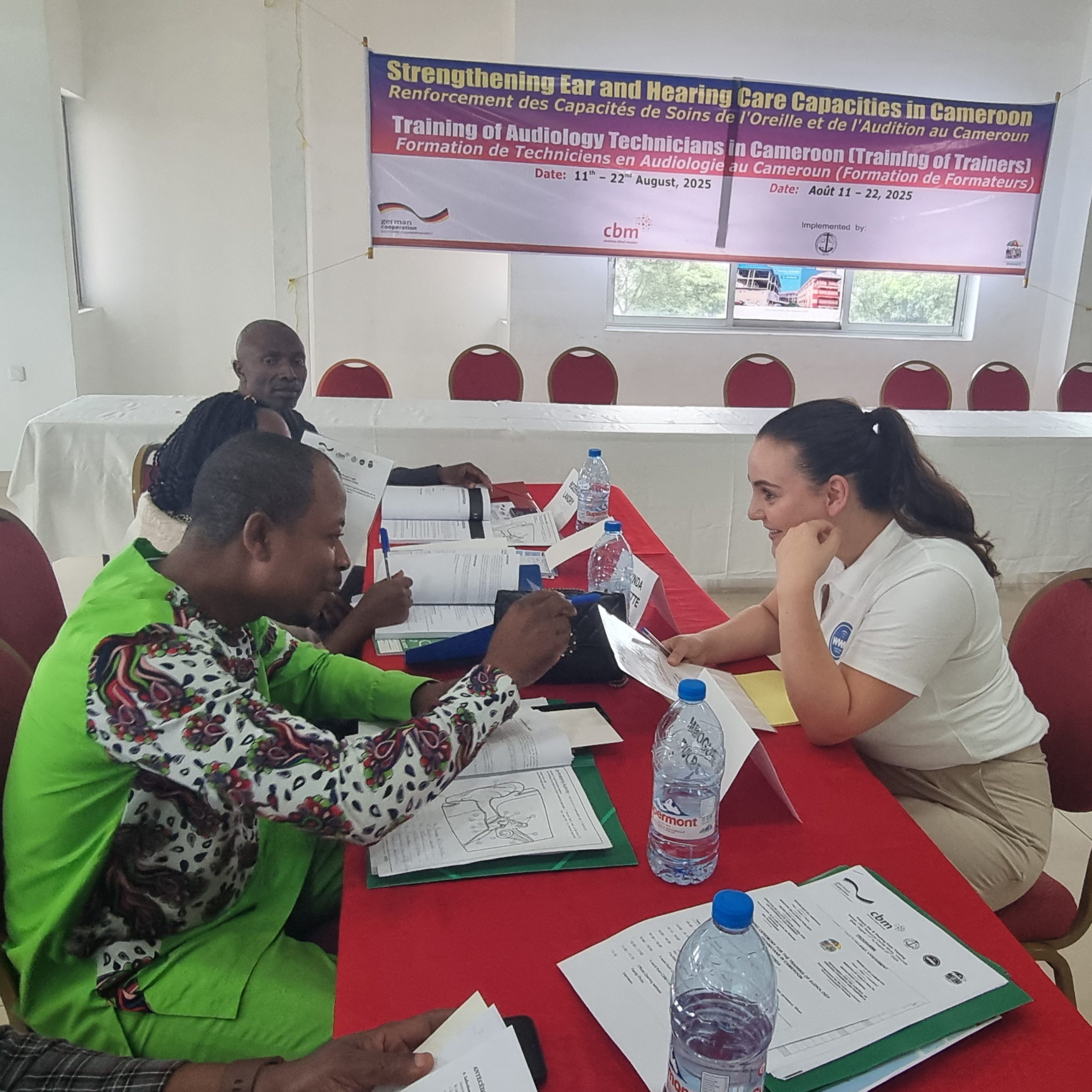Sarah in a session with participants