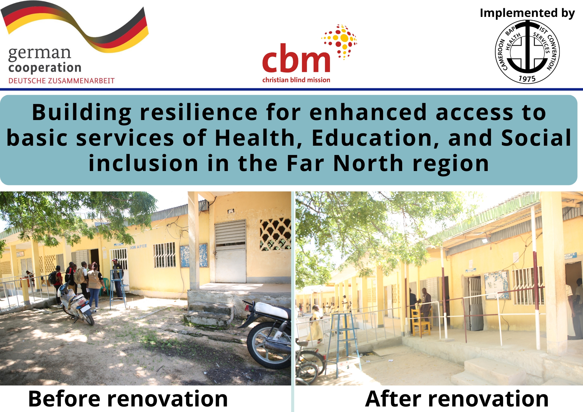 Changes after renovations in GBHS Tokombere