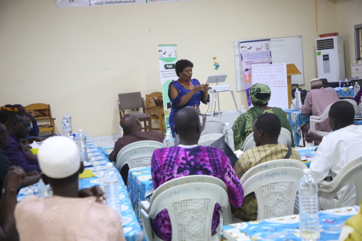 Dr. Longla Fobuzie presenting the importance of inclusive education to curioius participants