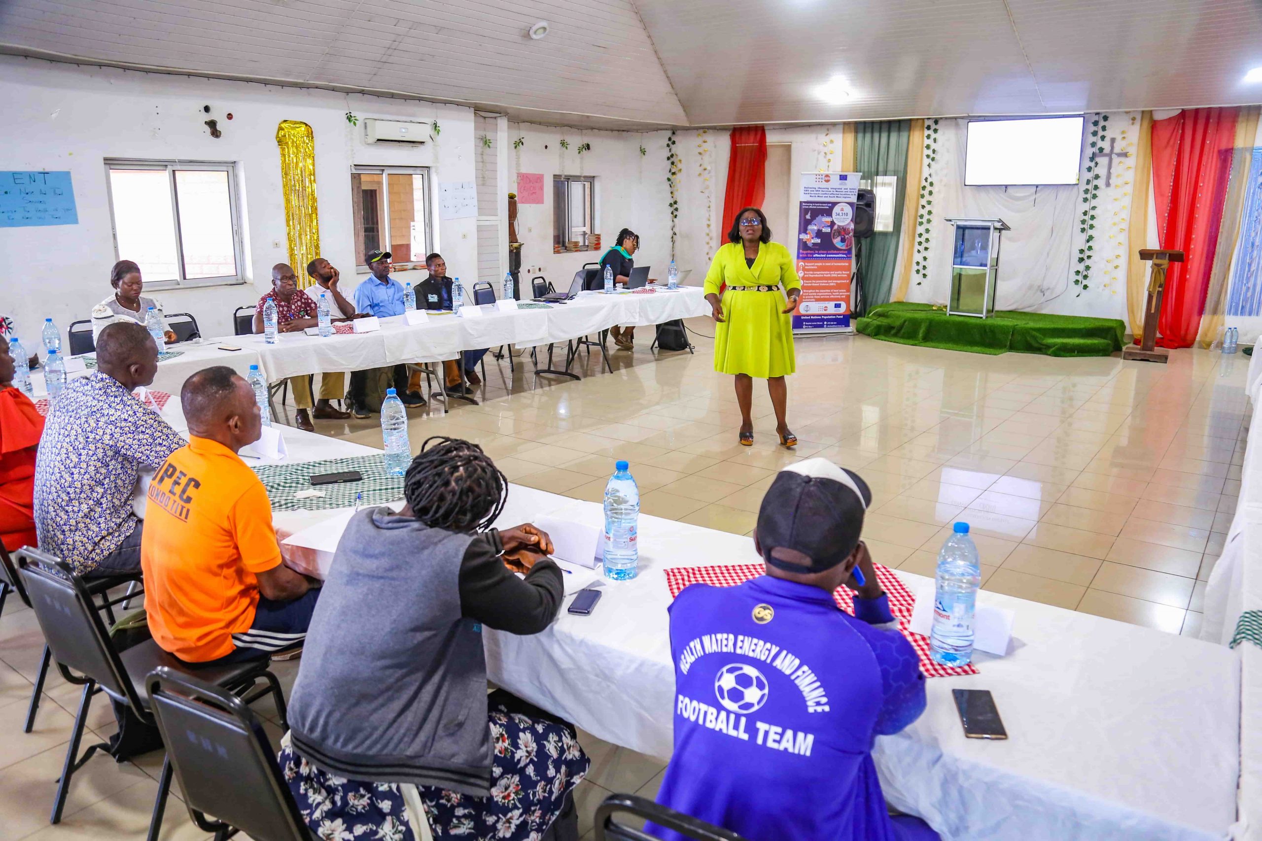 Mrs, Yong Blessing (Project Coordinator) briefs participants on the Project background