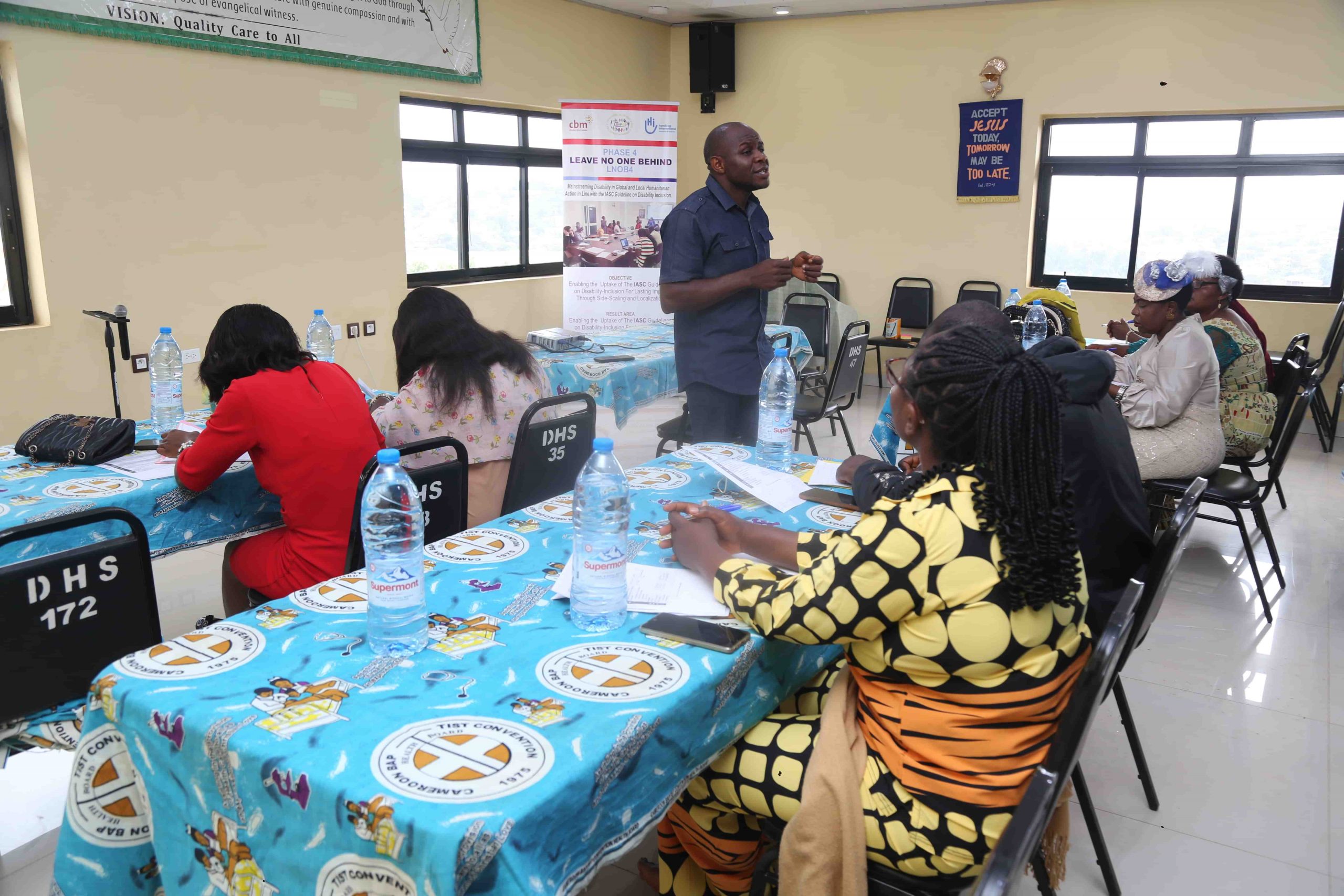 CUAPWD coordiator, Mr Chick Sama presenting the voice of persons with disabilities