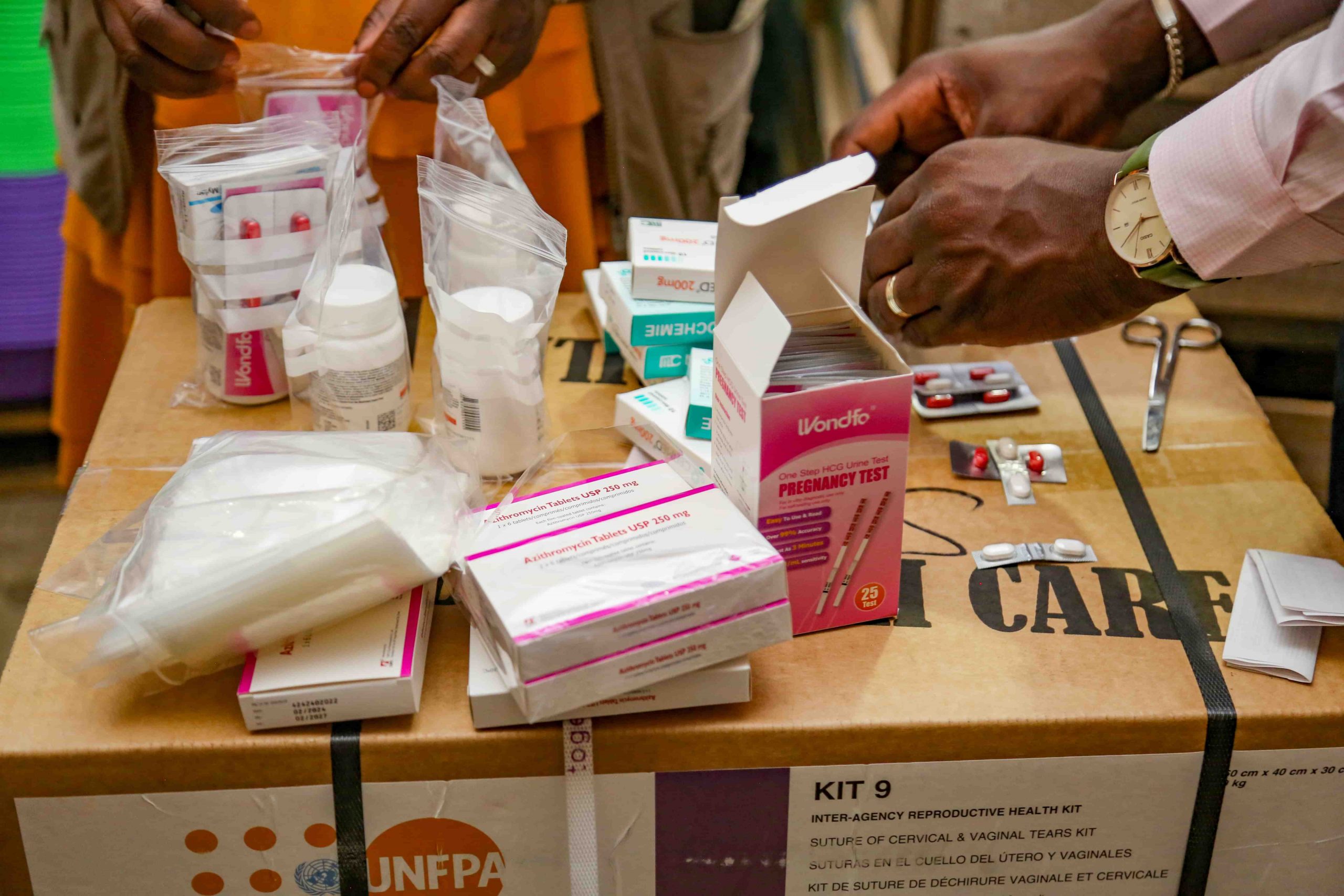 Careful packaging of doses before sending to the destined facilities