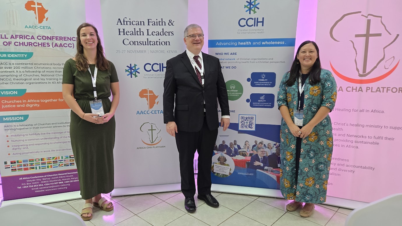 Carolyn O'Brien, Doug Fountain, and Mona Bormet (CCIH team)