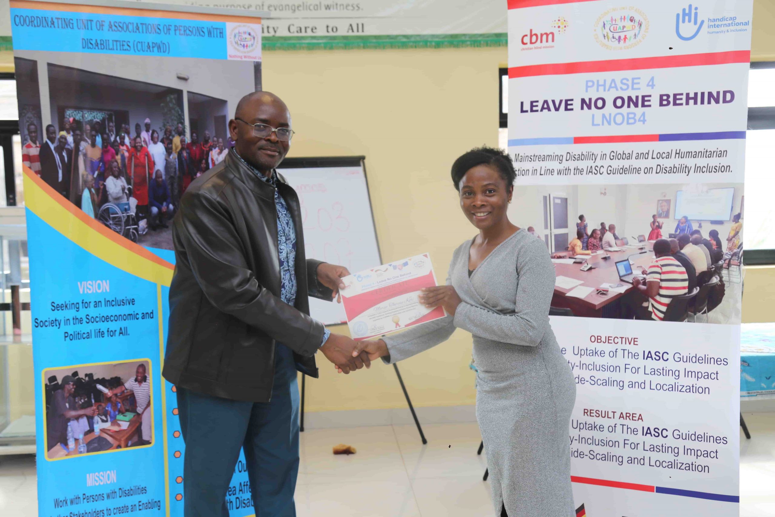 Director Of CECPES handing Certificate