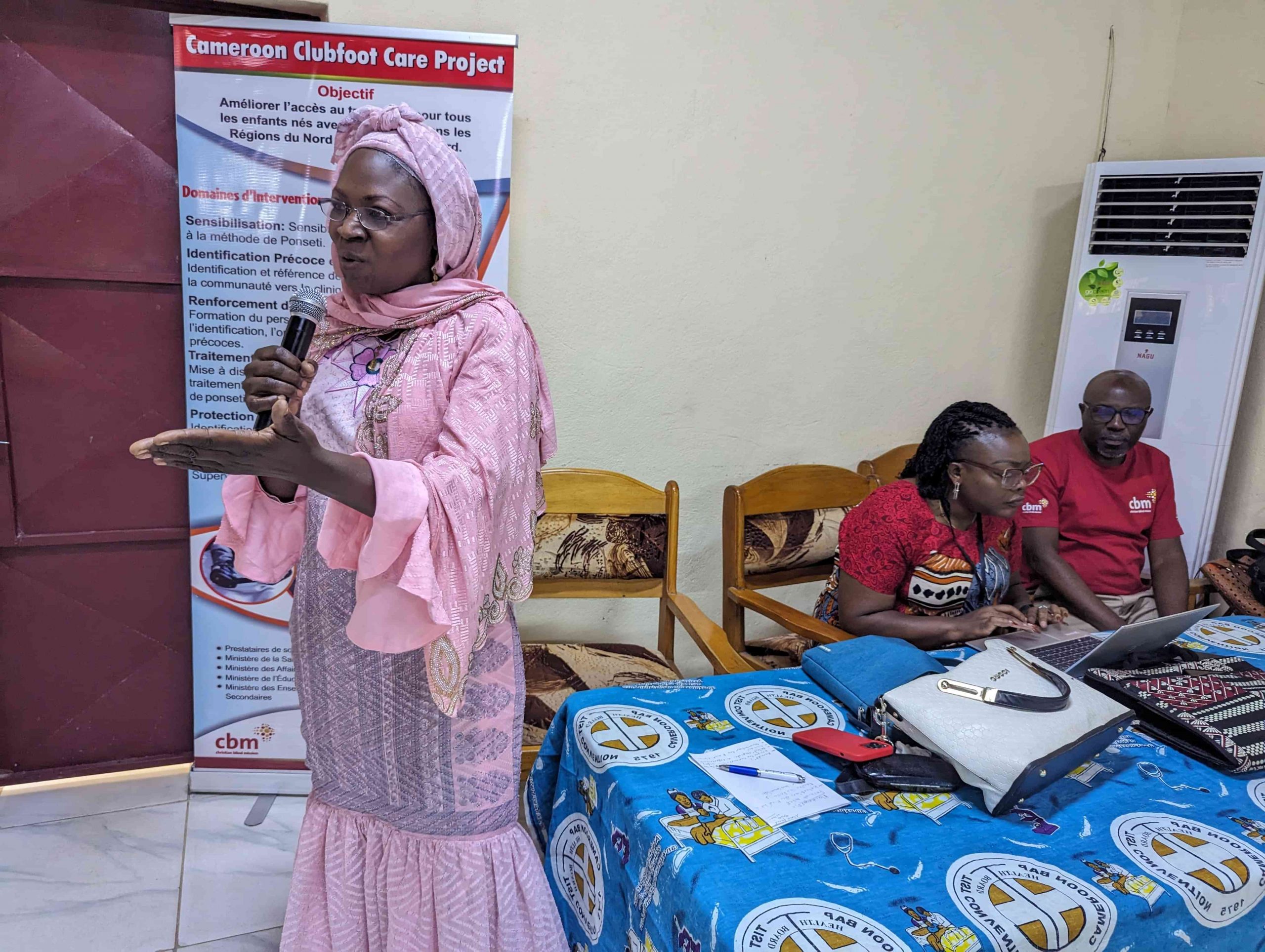 Representative of Far North Regional Delegate of Public Health, Mrs. Yapara Thecle addressing participants