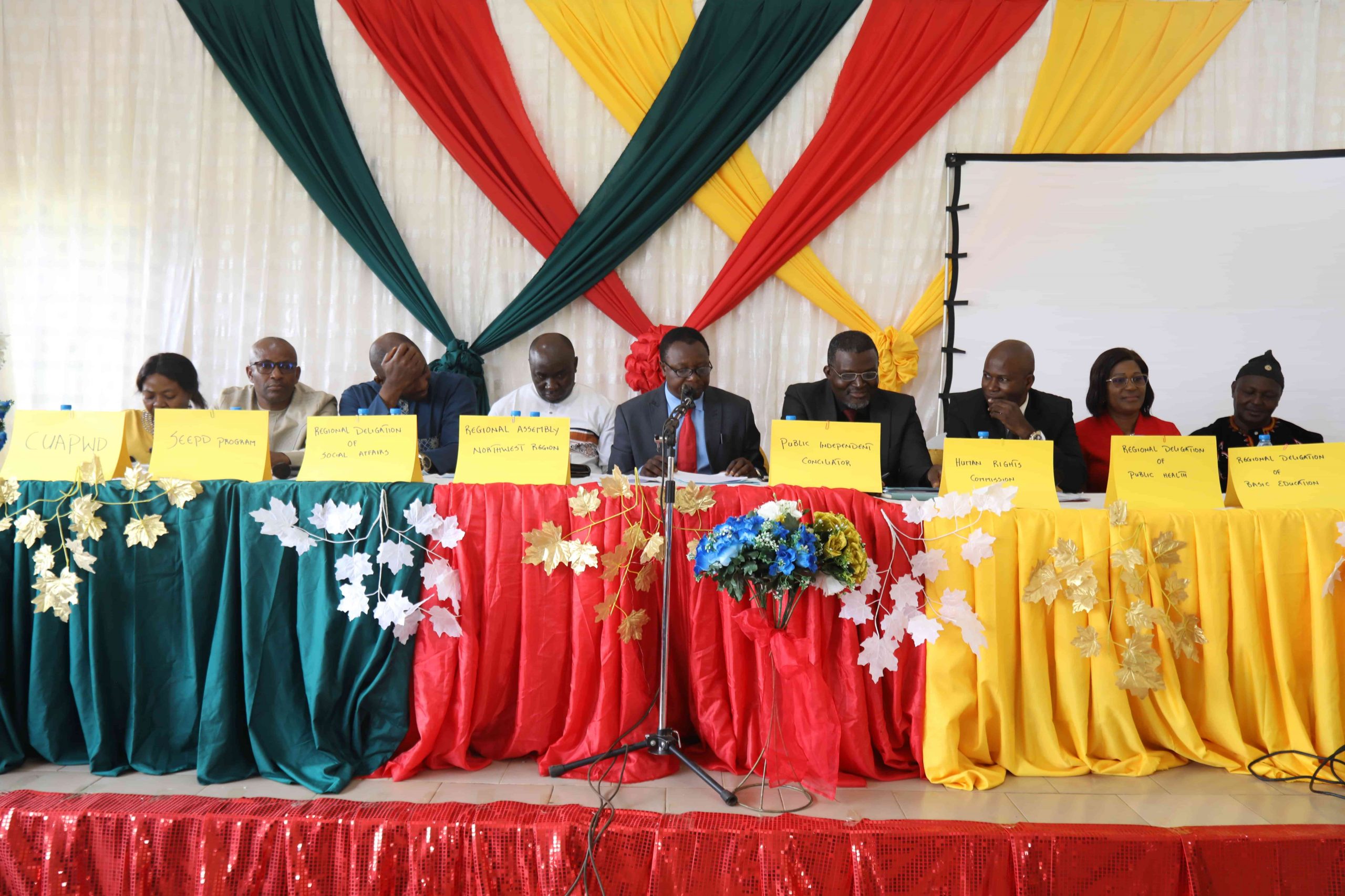 High table of dignitaries in honour of persons with disabilities