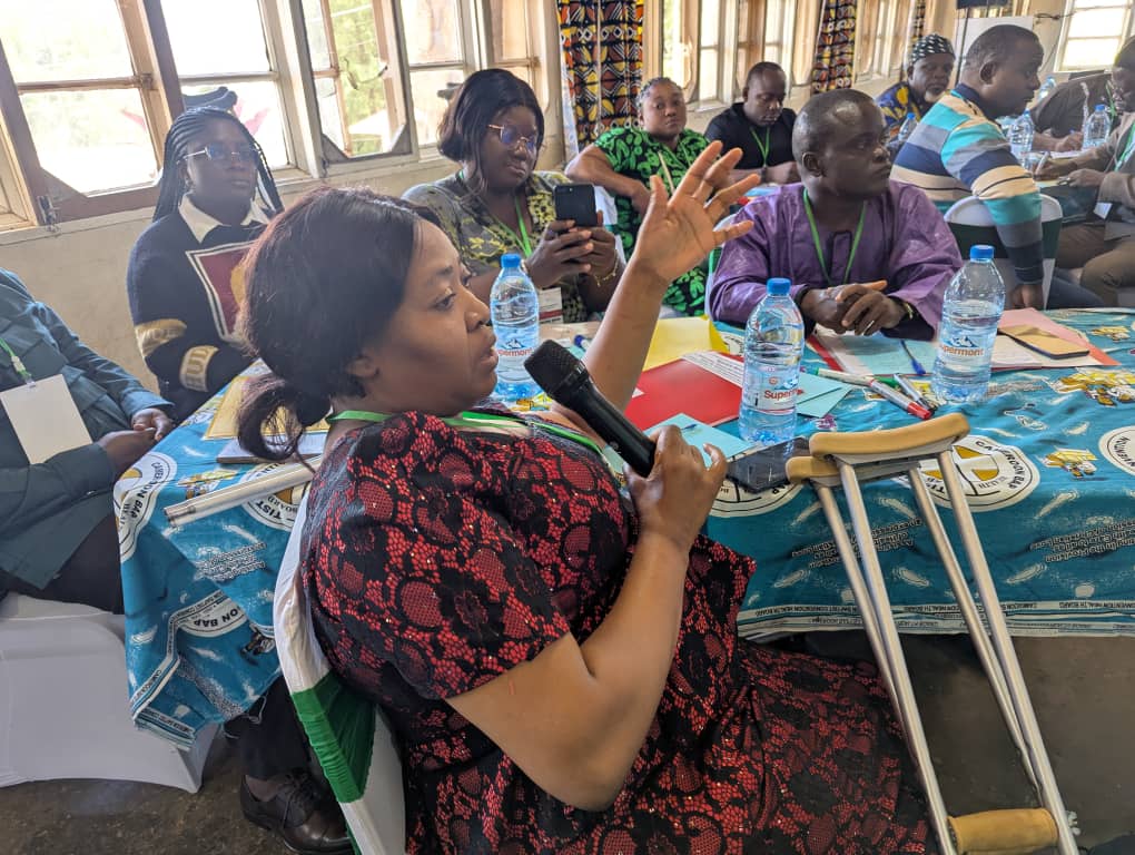 Participants sharing experiences