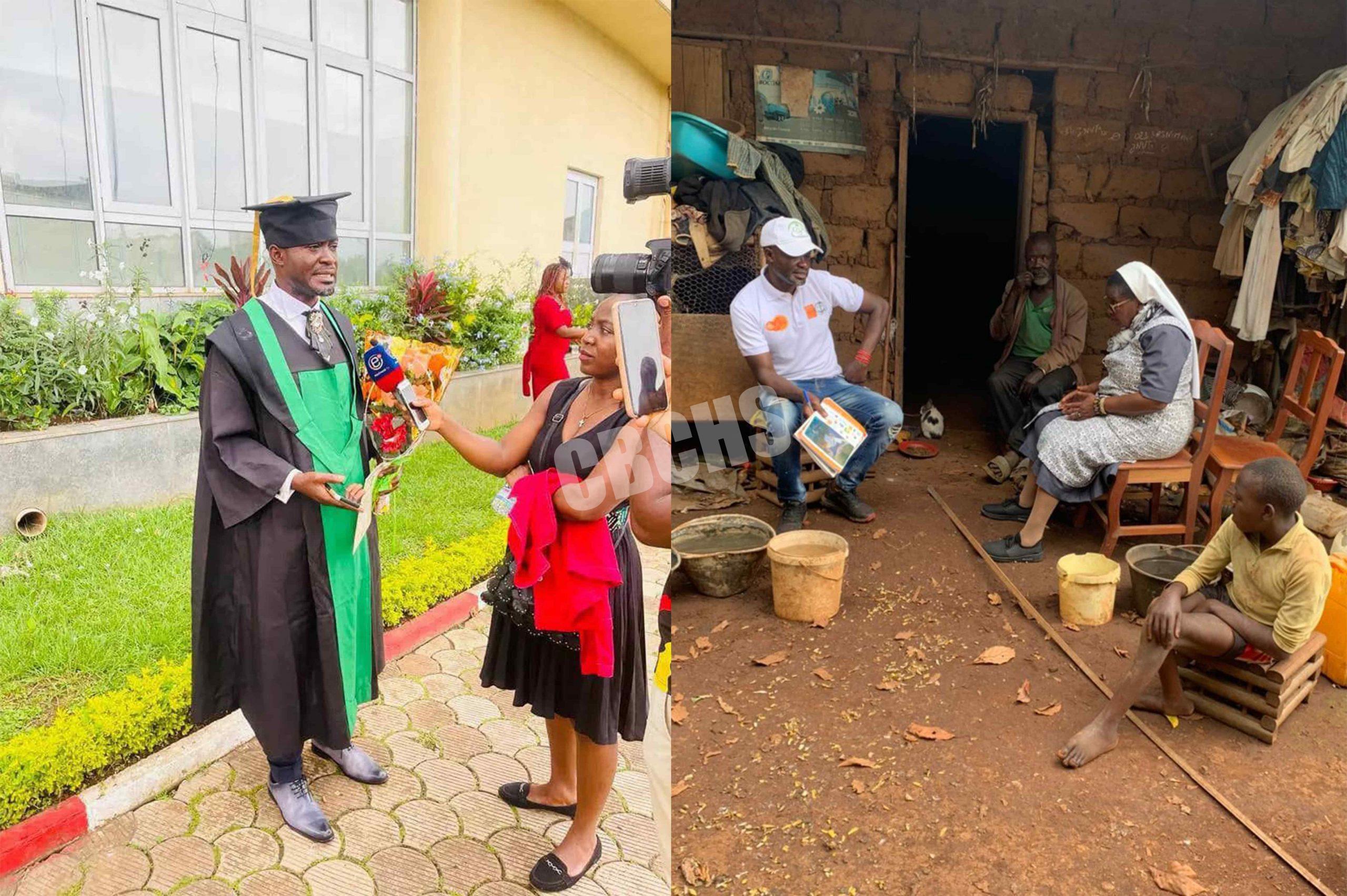 Azziz sharing his motivation to the press (left) Brainstorming on ways to improve on existing situations of children with disabilities (right)