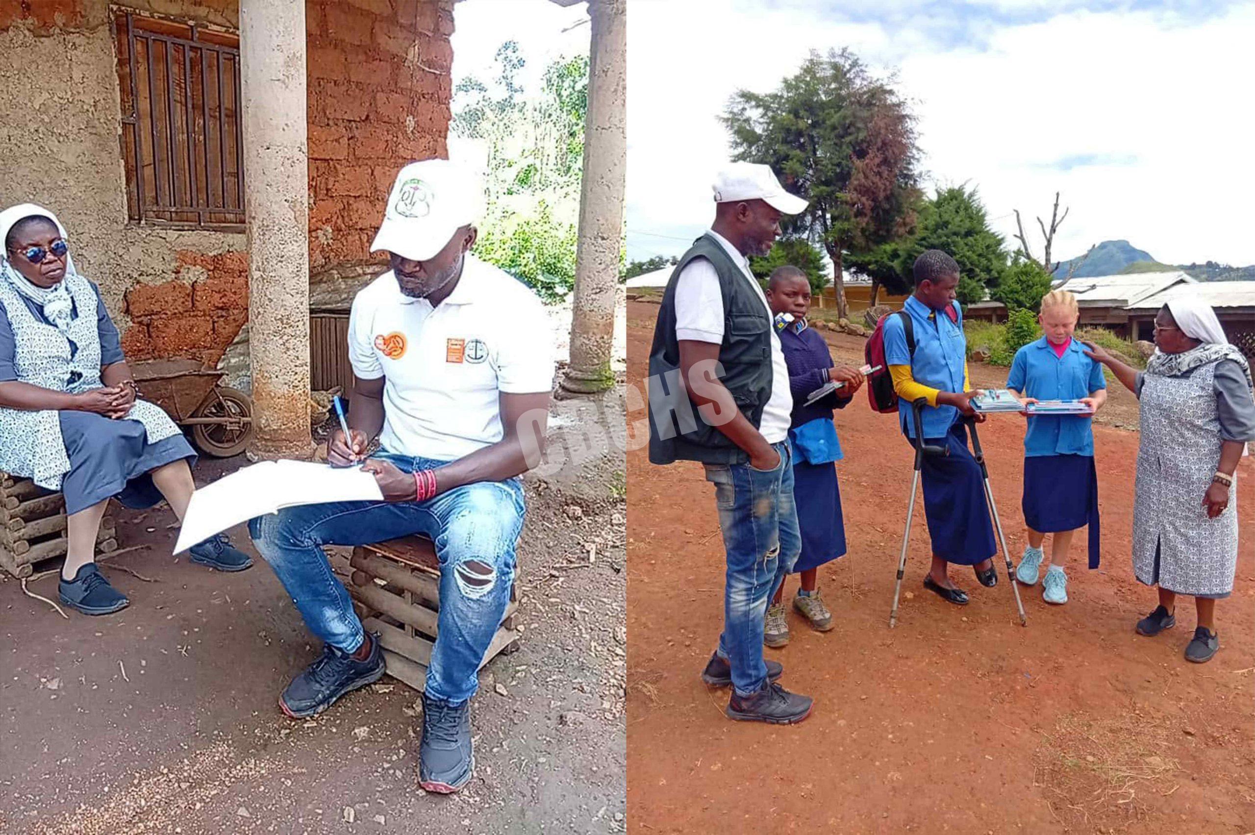 CBR training pays attention to details (left) Azziz's organization also provide didactic materials to students with disabilities(right)