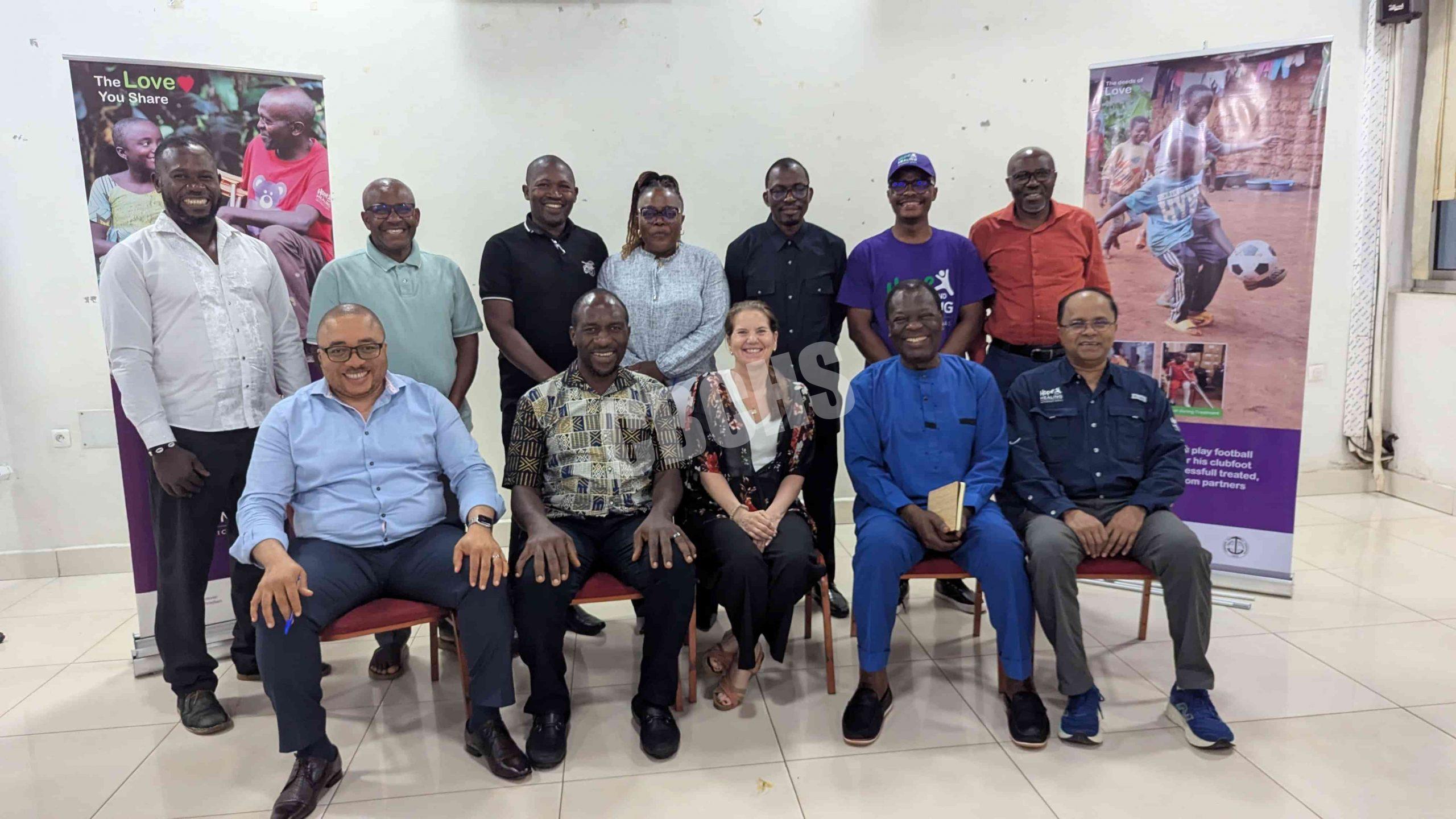 Officials pose after meeting