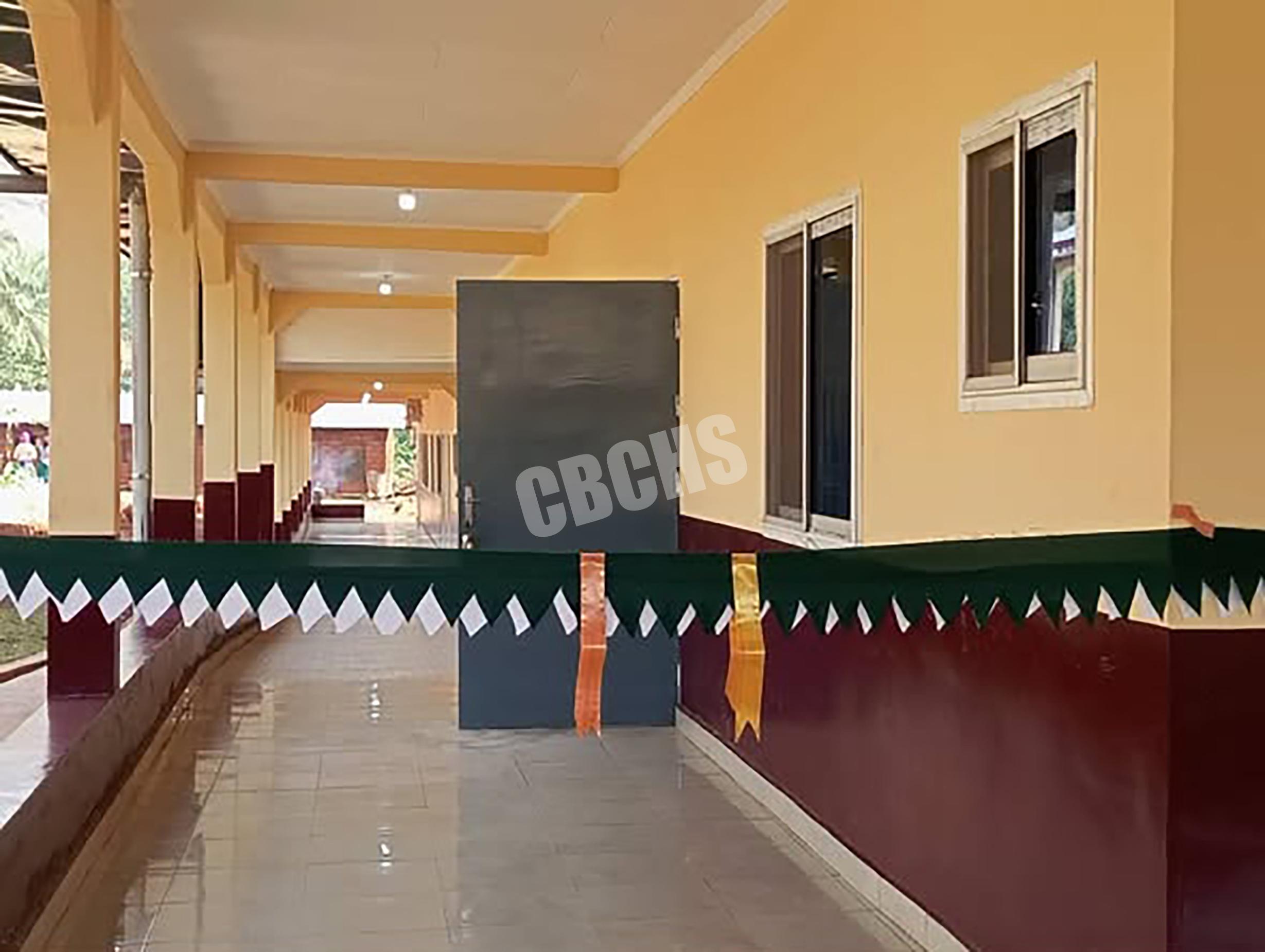 Ribbon at the hallway into the new structure