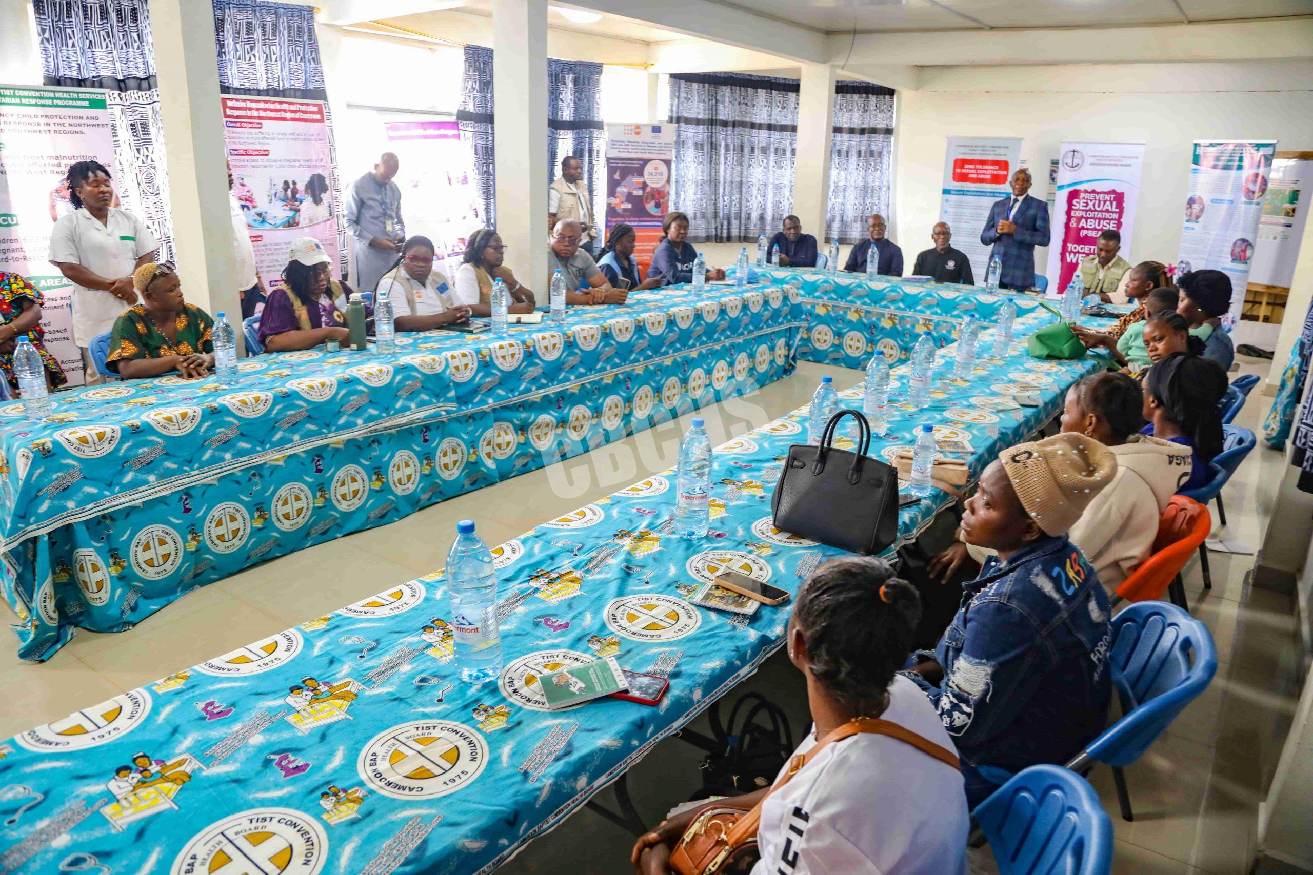 Cross section of the reception hall with beneficiaries
