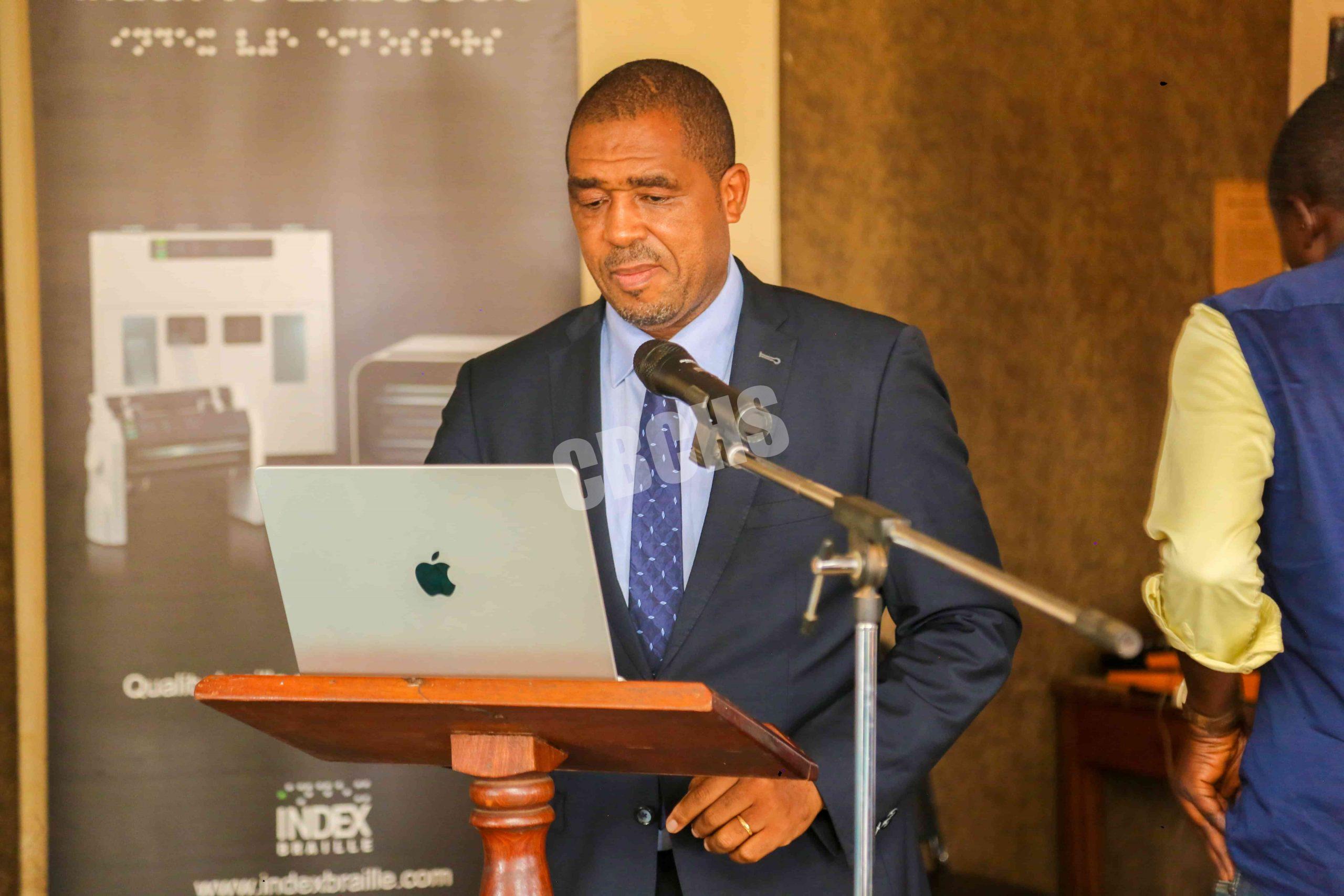 Director of Health Services, Mr. Ngum Samuel welcomming stakeholders