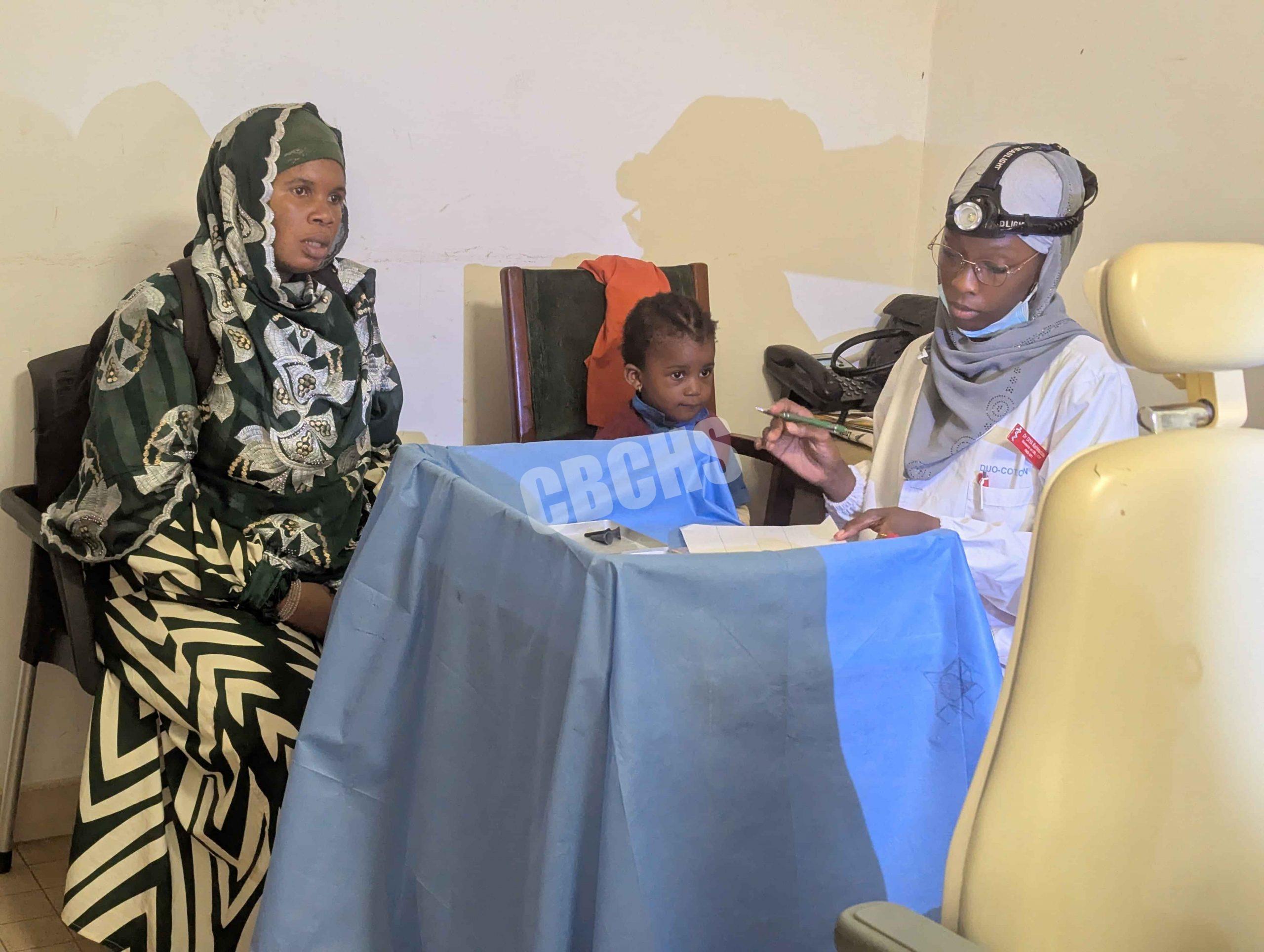 Louba and Aisha at the first check up point