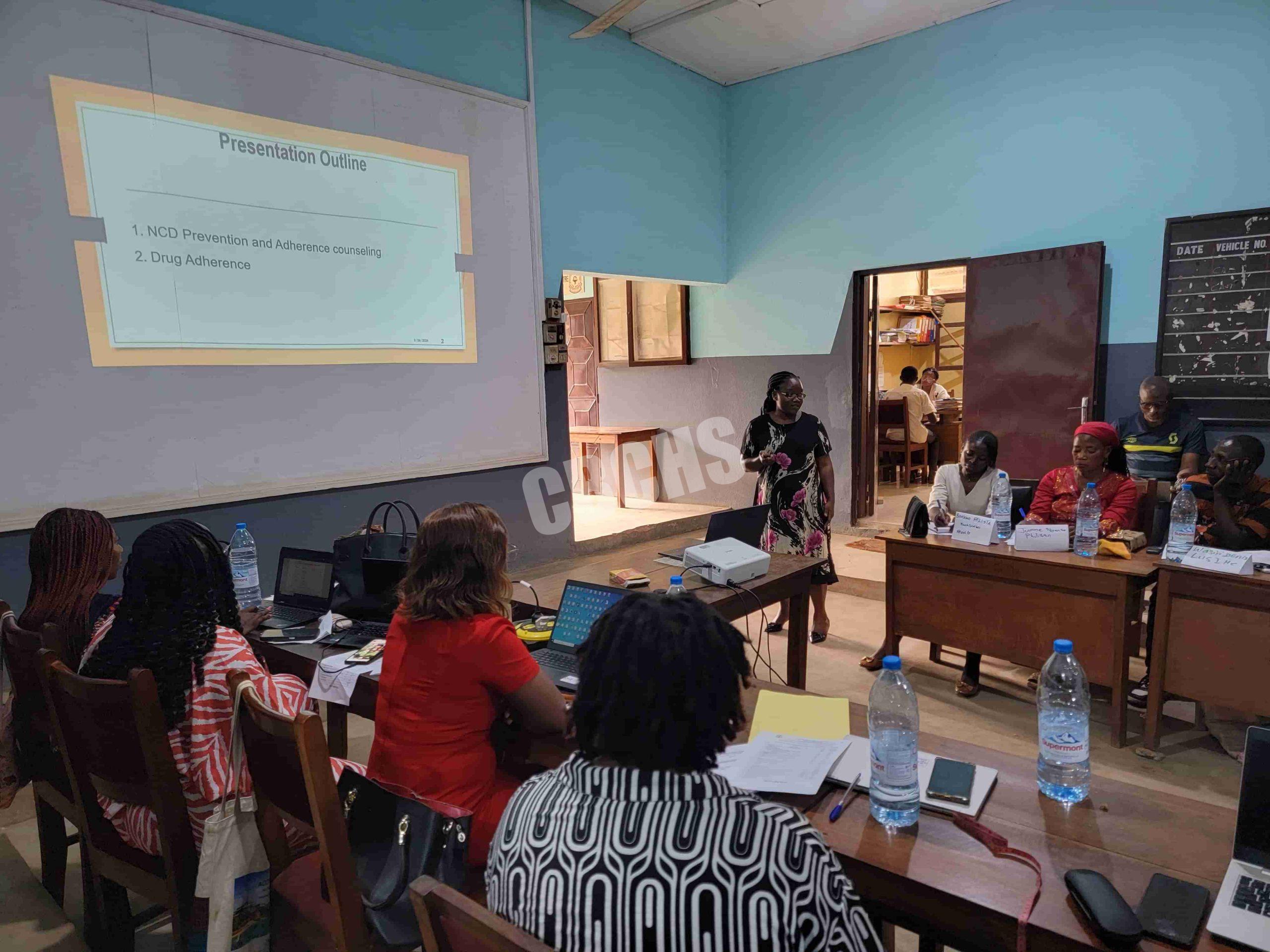 Participants being drilled on NCDs